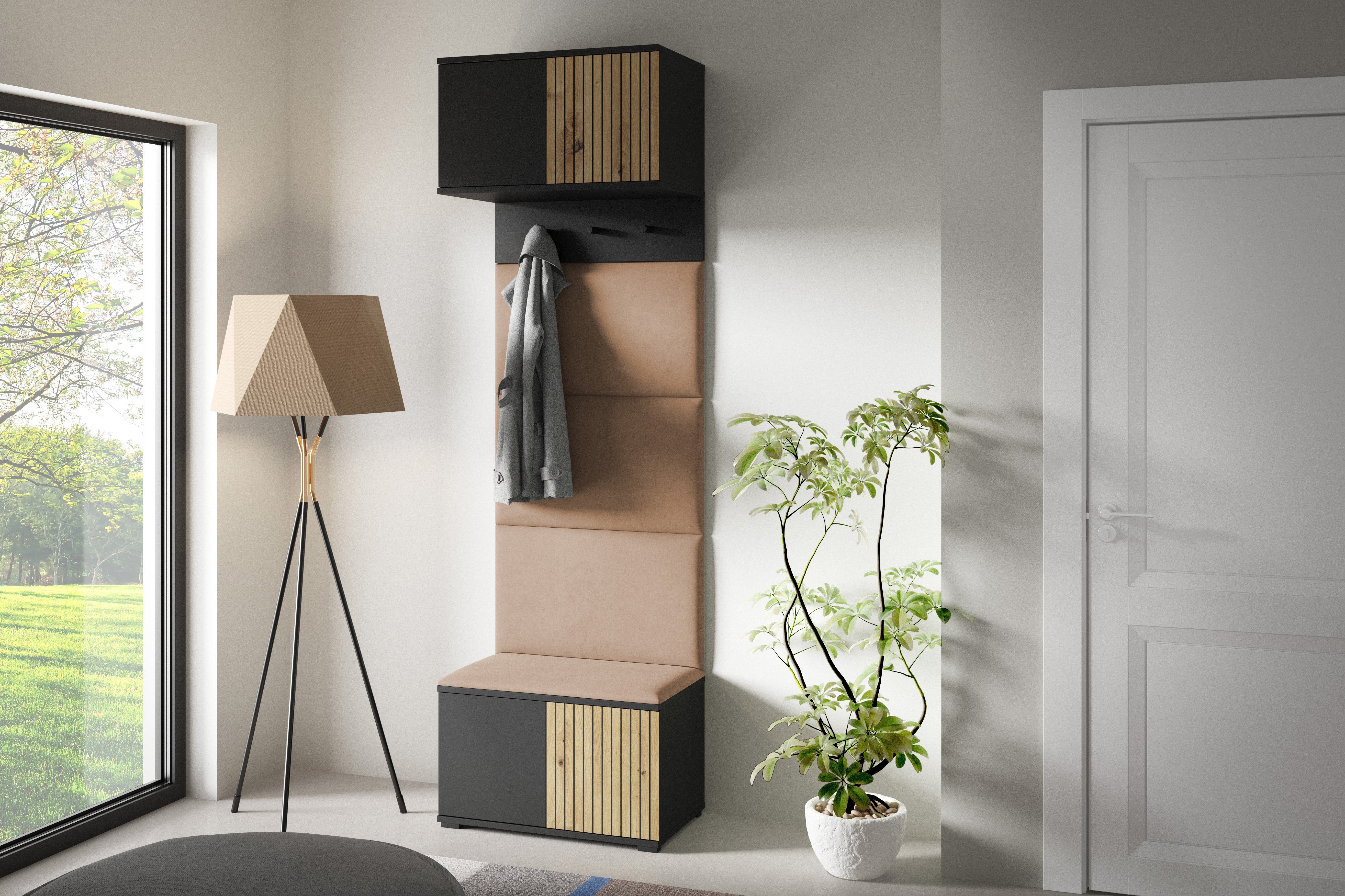 PK Ross 5 Hallway Set – Upholstered Panels in Various Colours