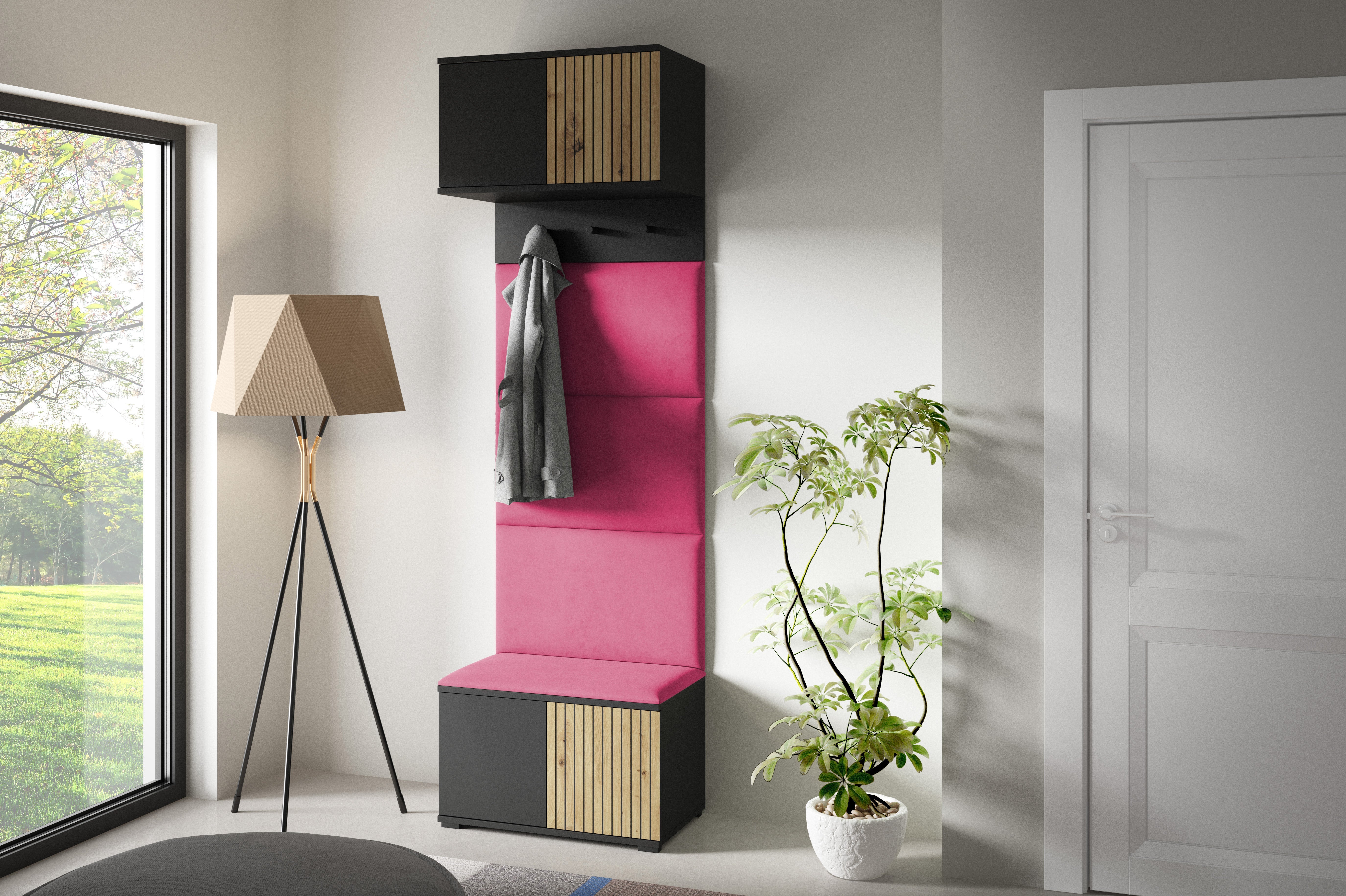 PK Ross 5 Hallway Set – Upholstered Panels in Various Colours