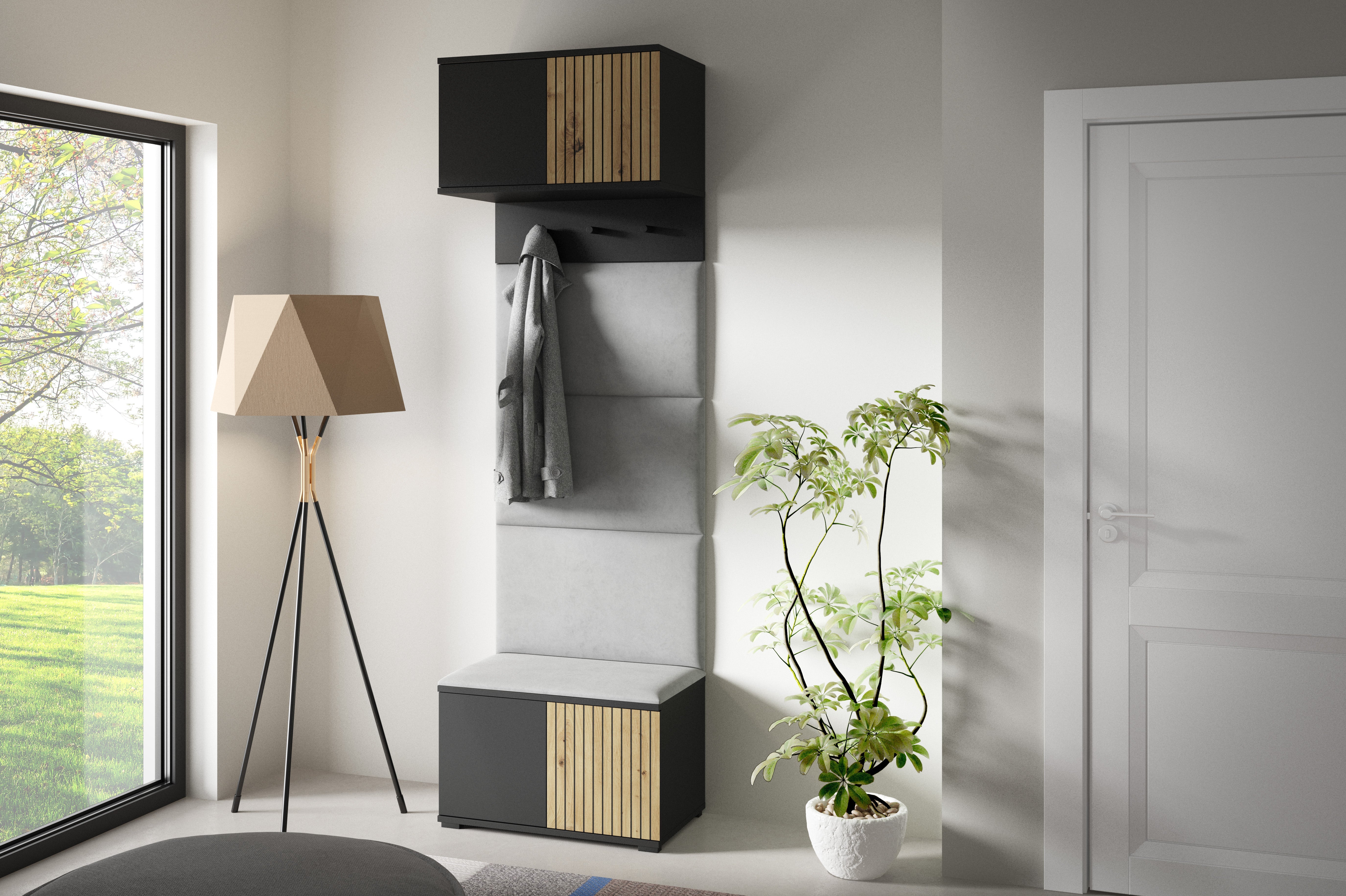 PK Ross 5 Hallway Set – Upholstered Panels in Various Colours