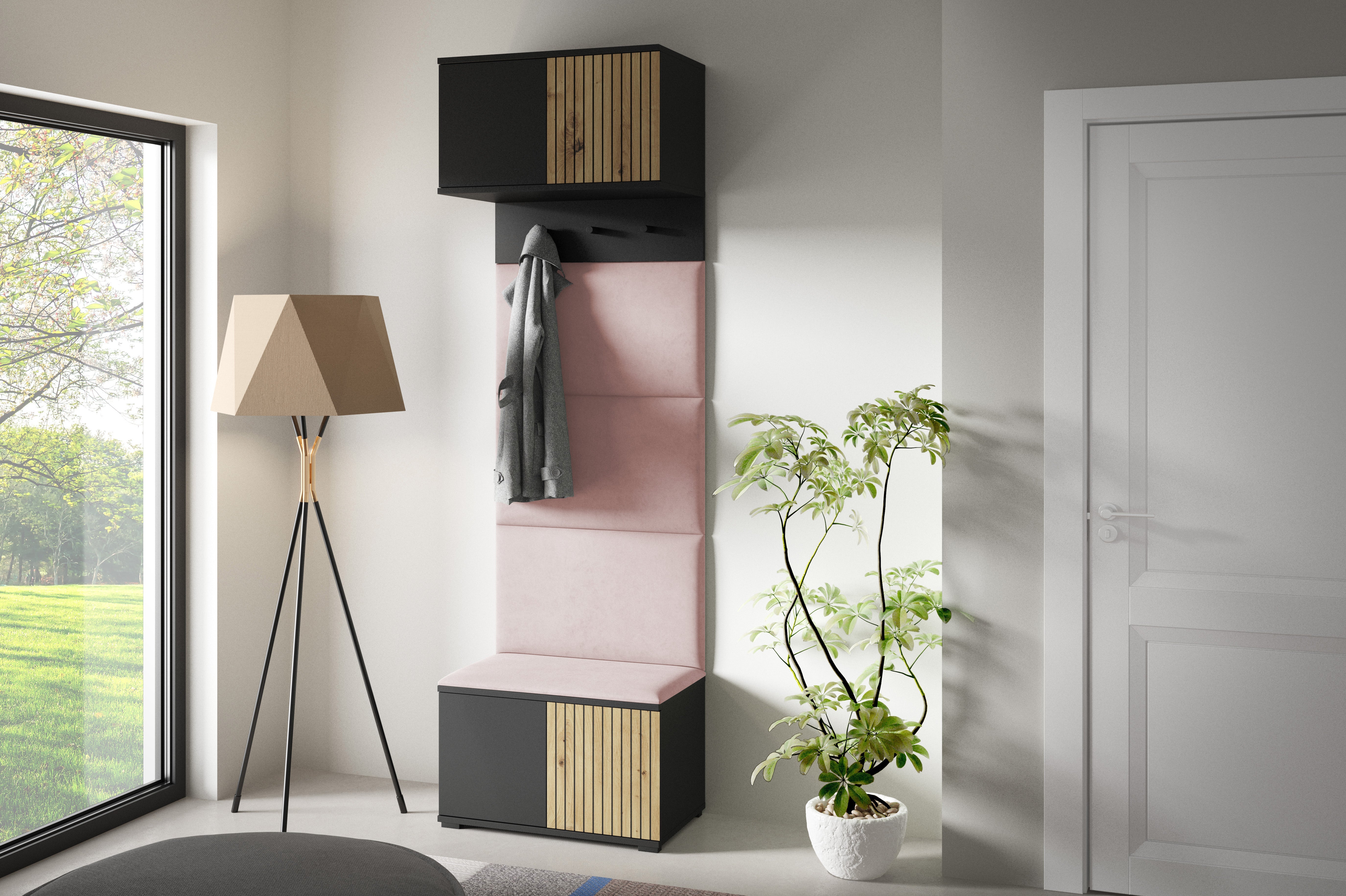 PK Ross 5 Hallway Set – Upholstered Panels in Various Colours