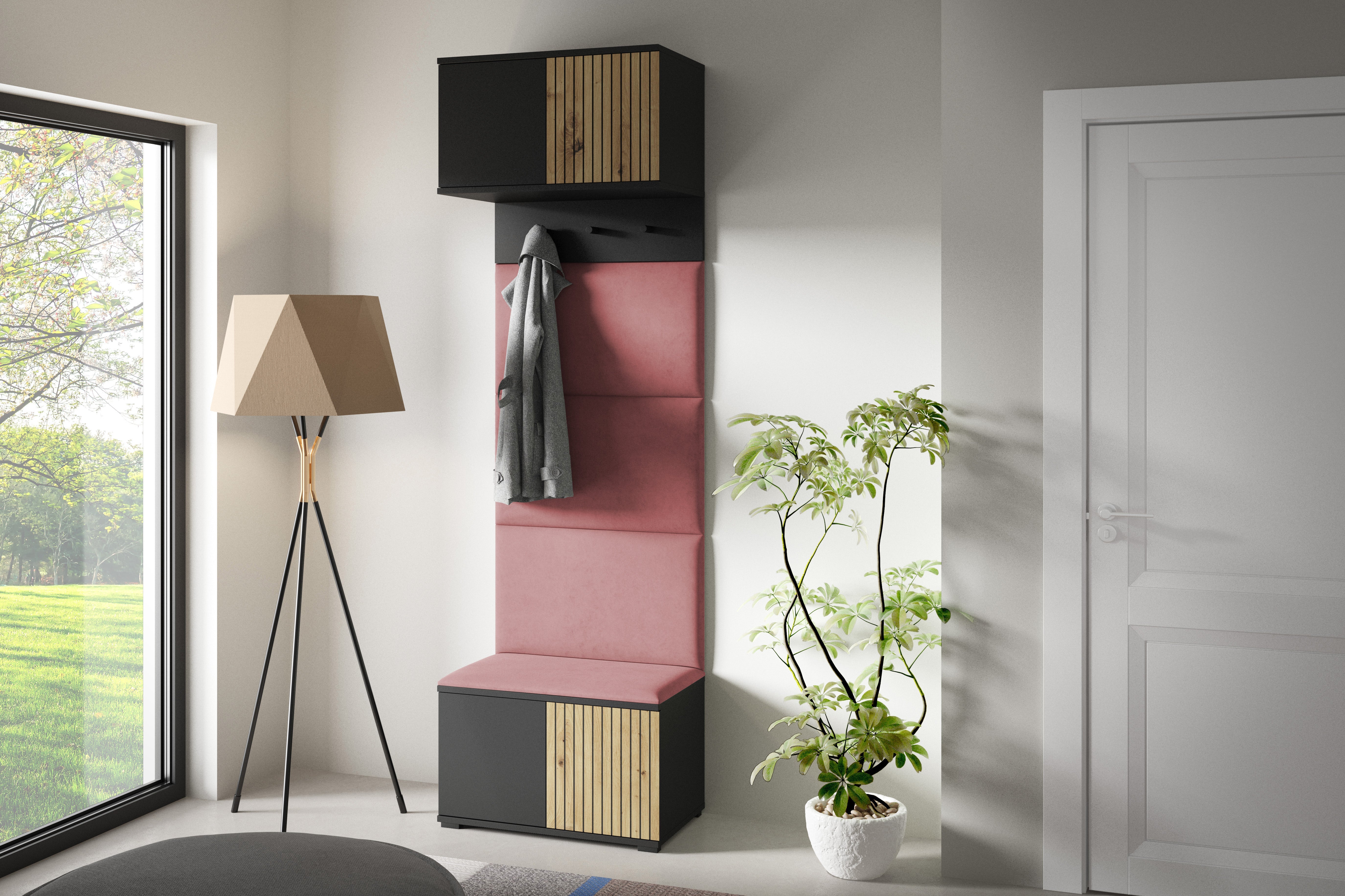 PK Ross 5 Hallway Set – Upholstered Panels in Various Colours