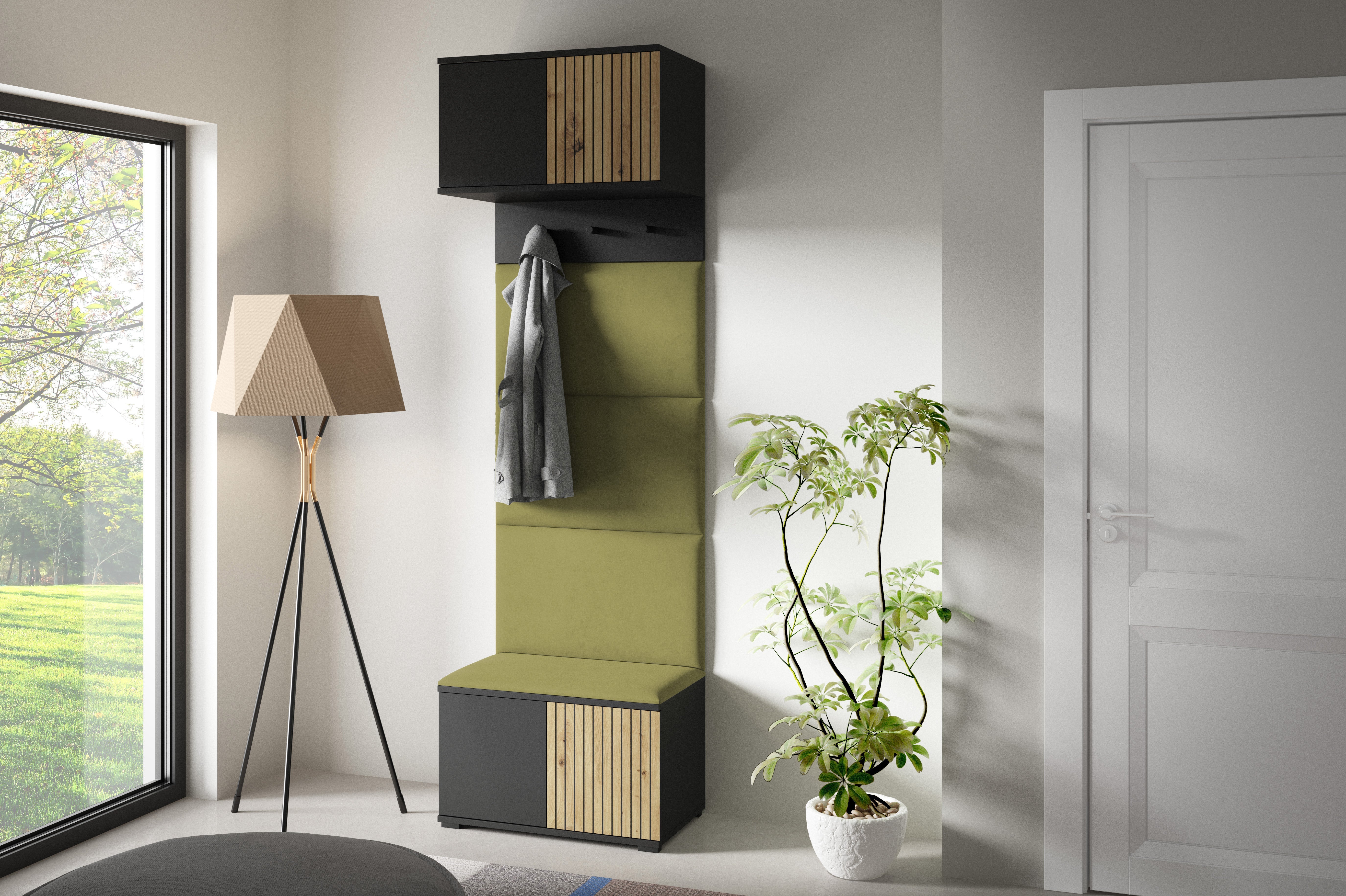 PK Ross 5 Hallway Set – Upholstered Panels in Various Colours