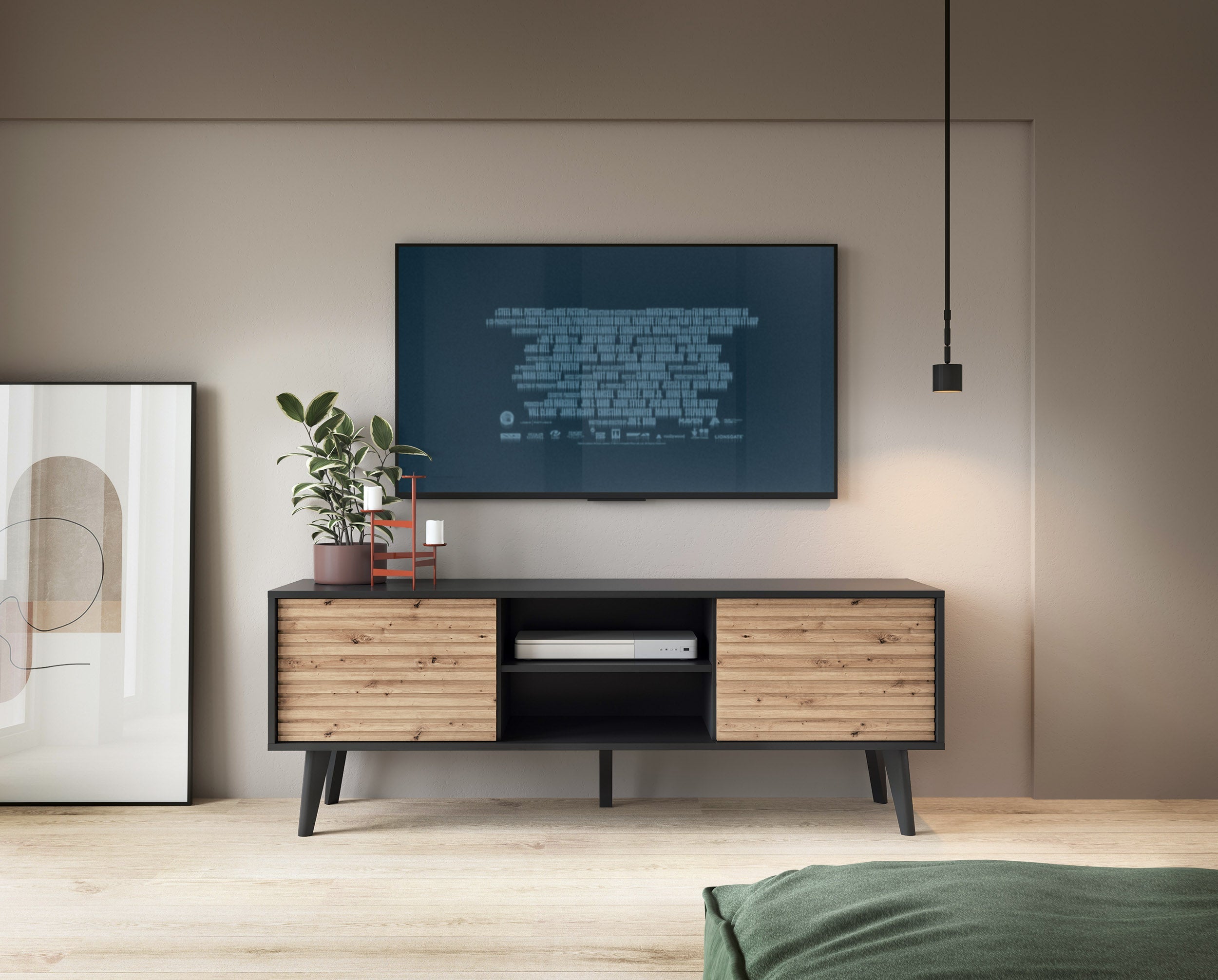 Willow TV-Ständer – Modernes Design und vielseitiger Stil in einem eleganten Fernsehschrank