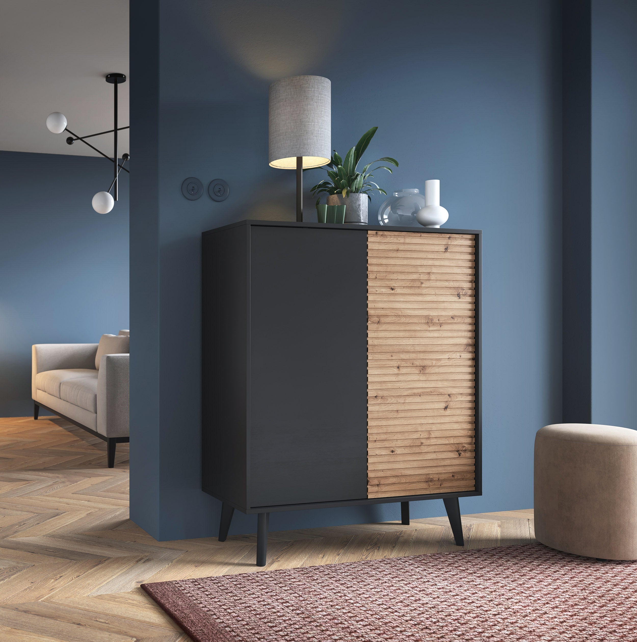 Kommode Willow – Modernes Design mit zwei Push-to-Open-Türen