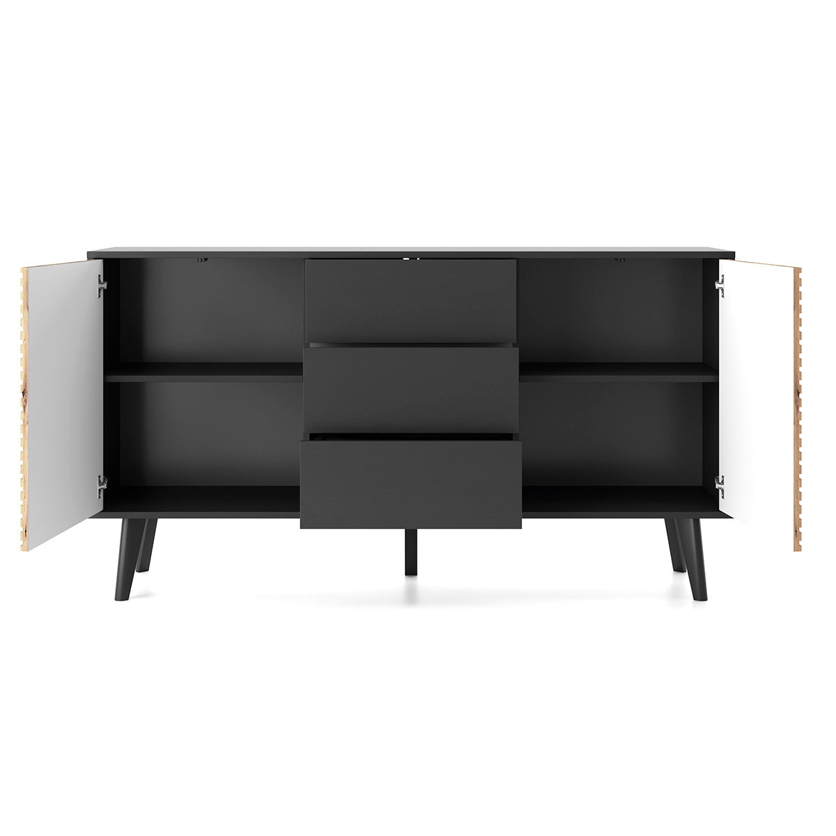 Willow Chest of Drawers - Two Push to Open System Doors and Three Drawers