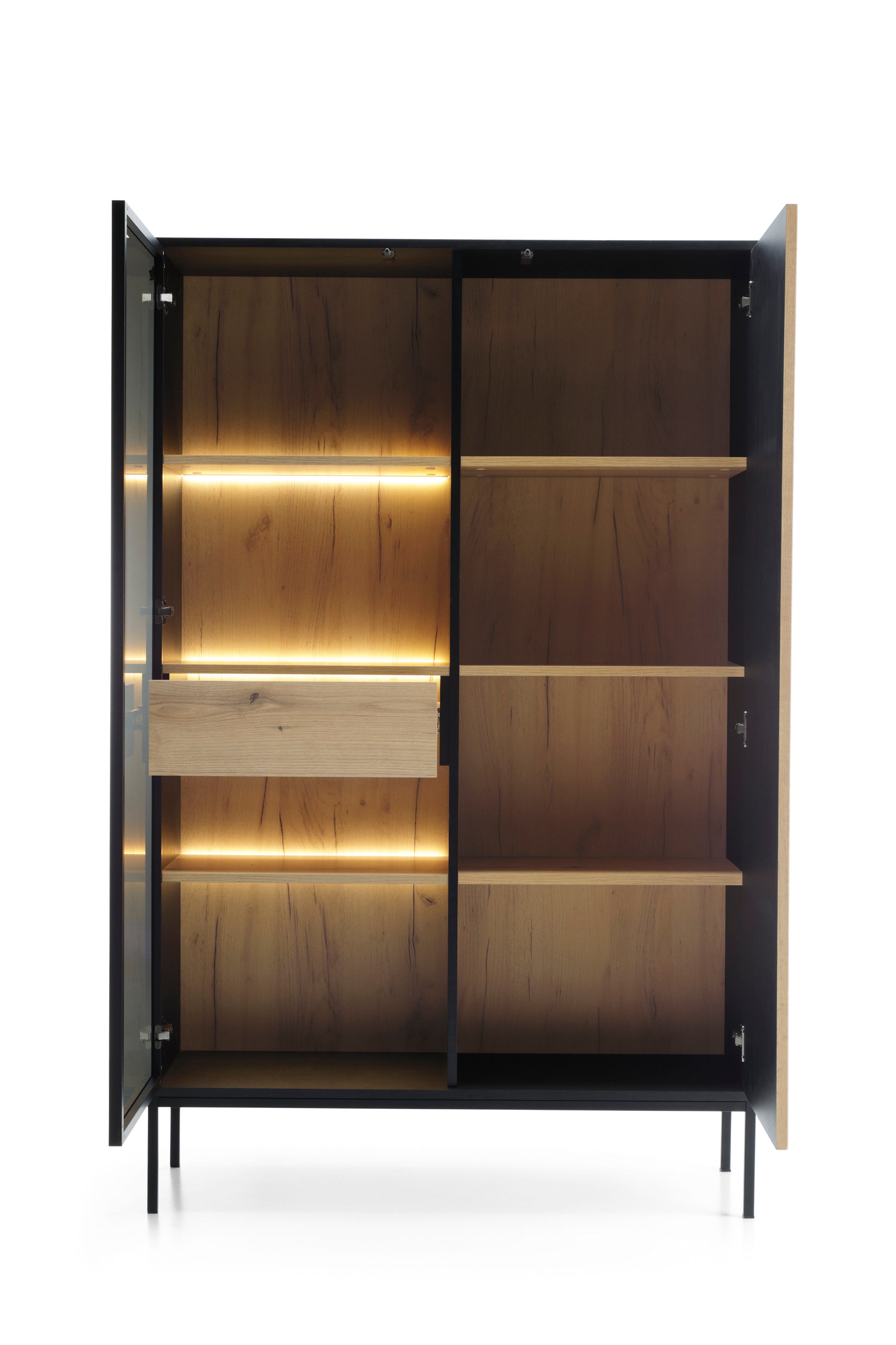 Hohe Vitrine Sento - Moderne Eleganz