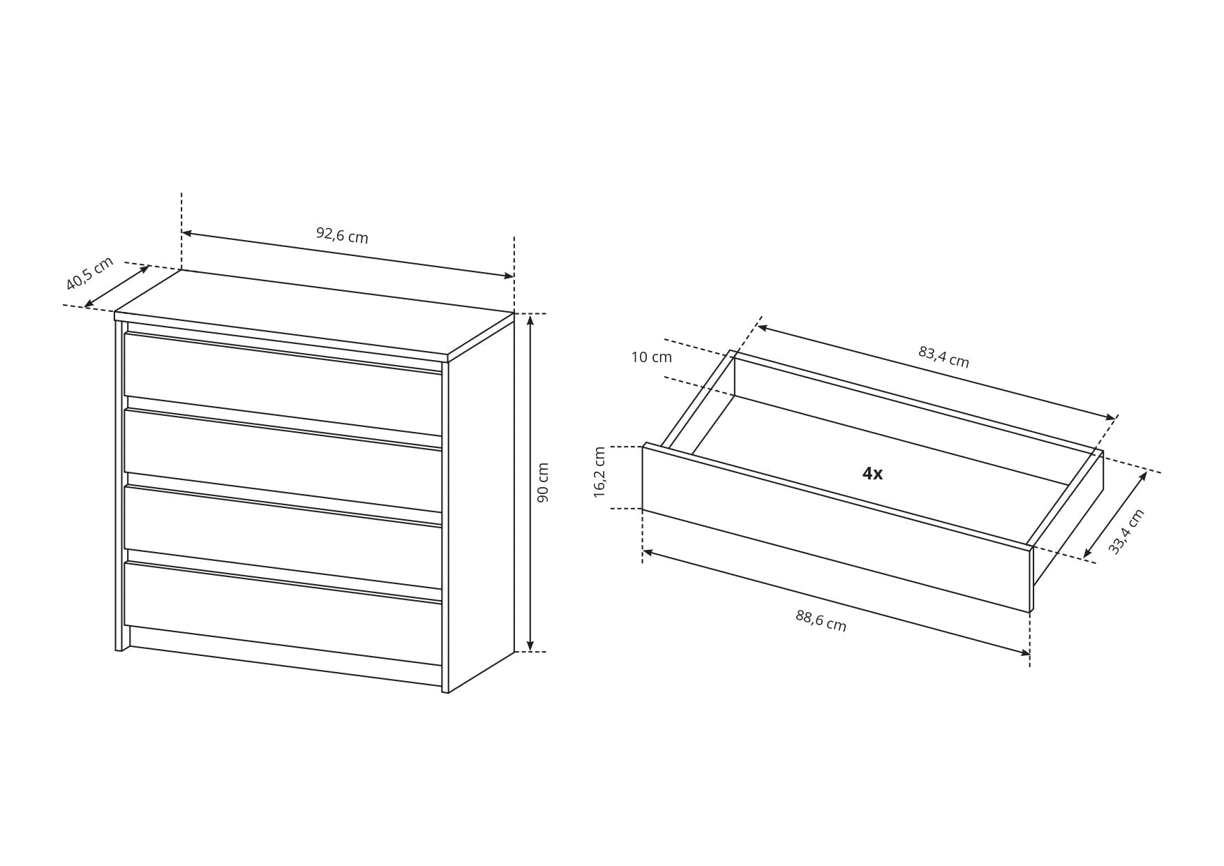Lask Xelo – Chest of Drawers 93