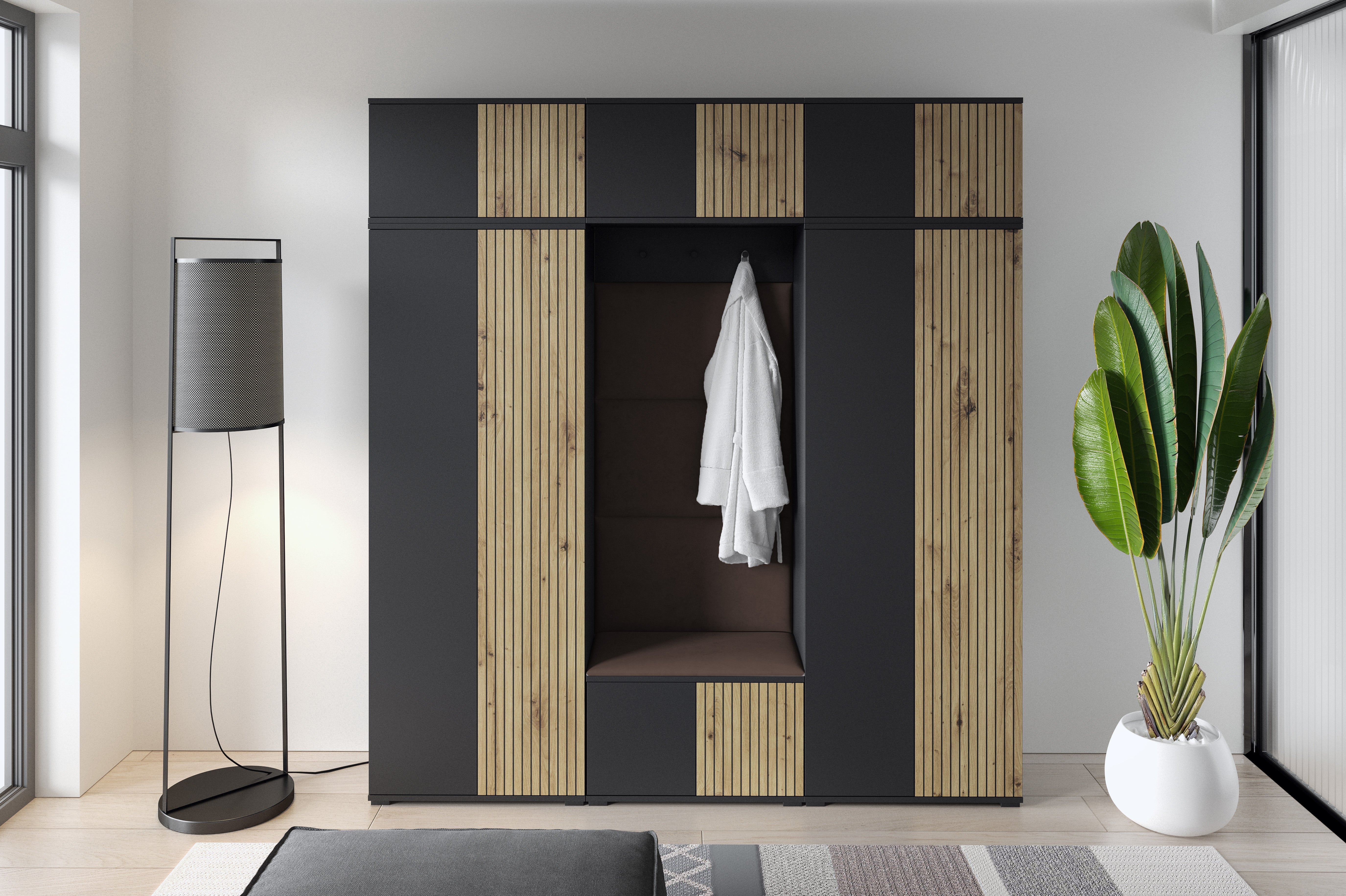 PK Ross 4 Hallway Set – Upholstered Panels in Various Colours