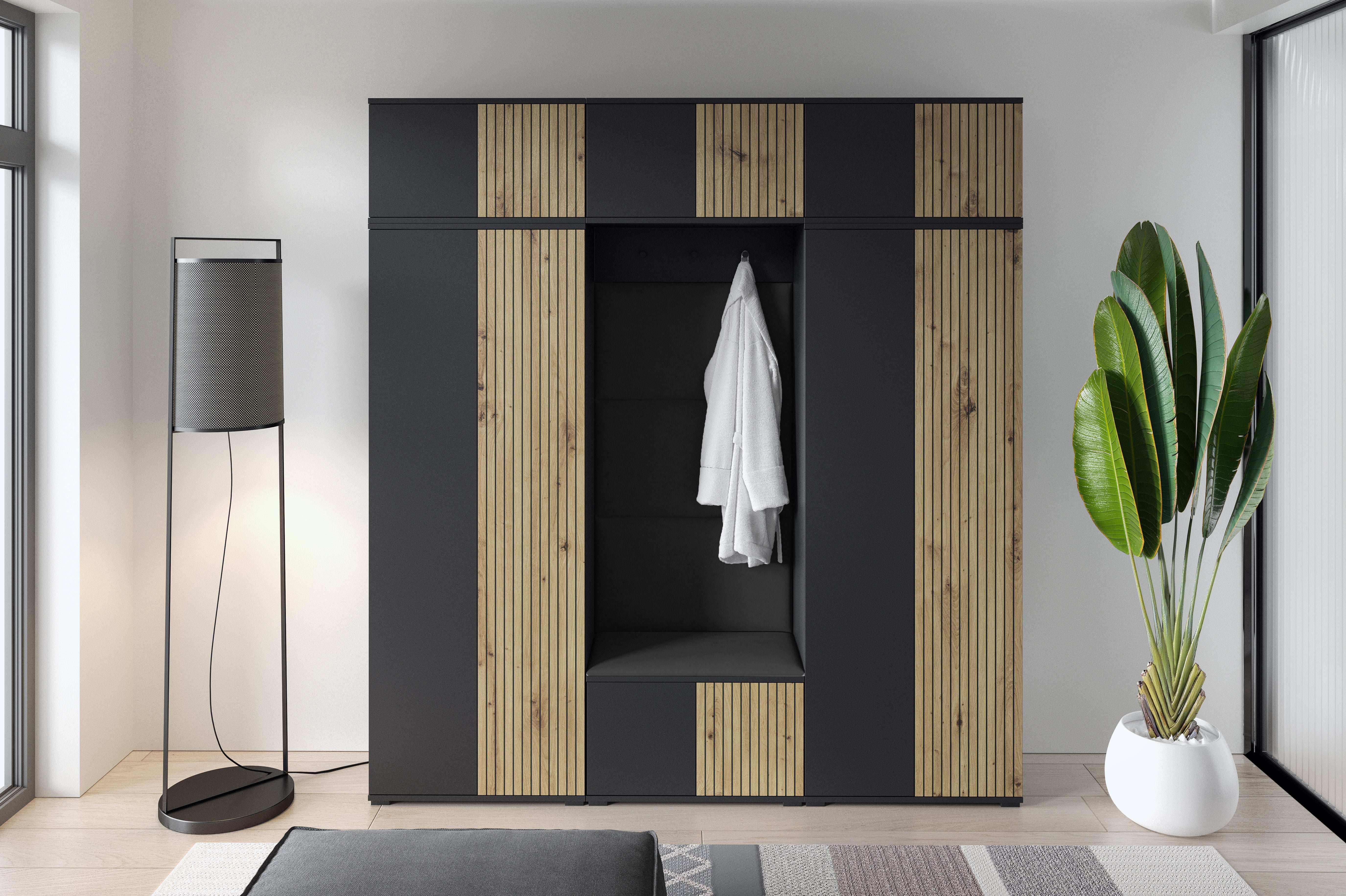 PK Ross 4 Hallway Set – Upholstered Panels in Various Colours