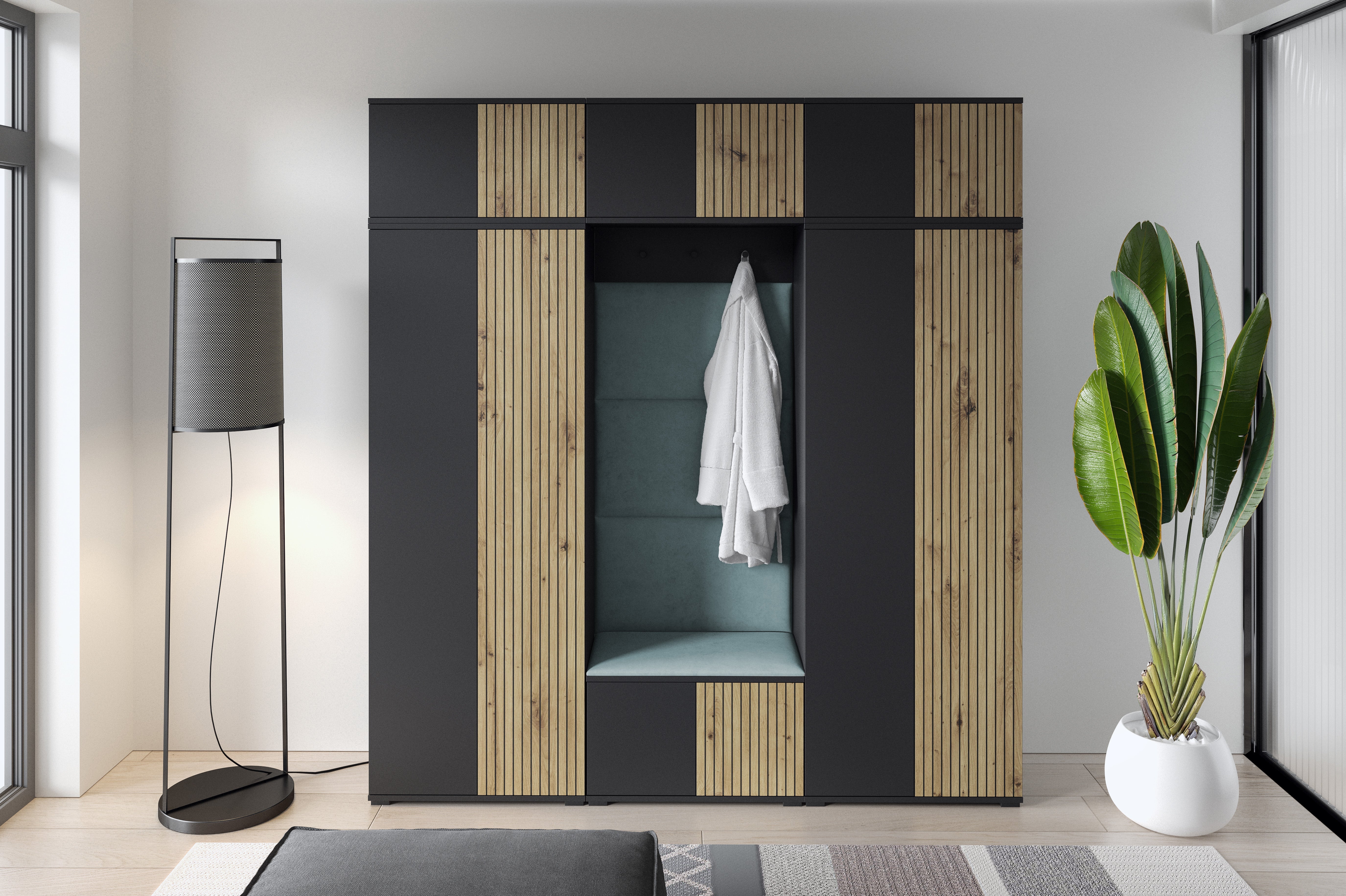 PK Ross 4 Hallway Set – Upholstered Panels in Various Colours