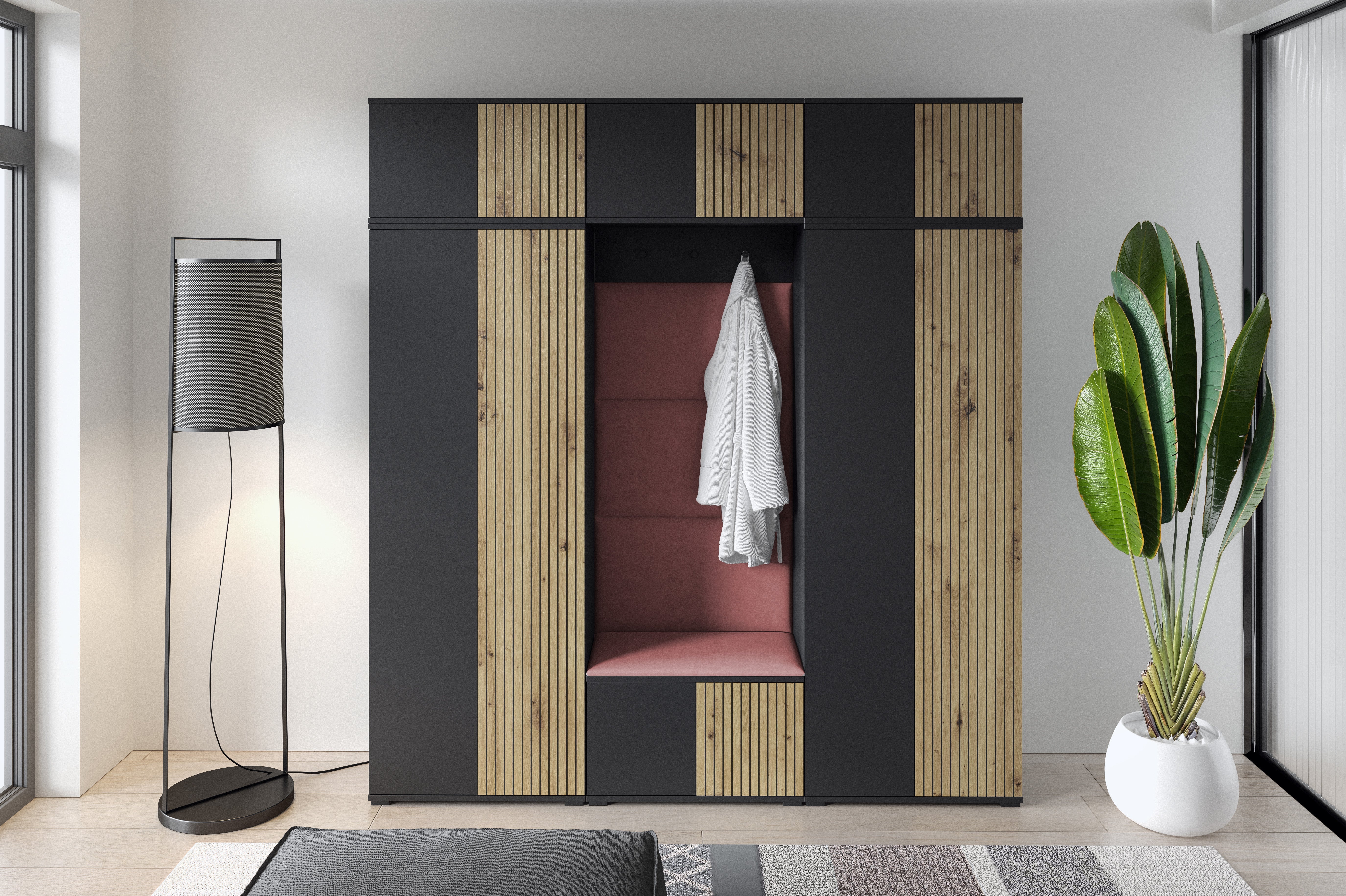 PK Ross 4 Hallway Set – Upholstered Panels in Various Colours