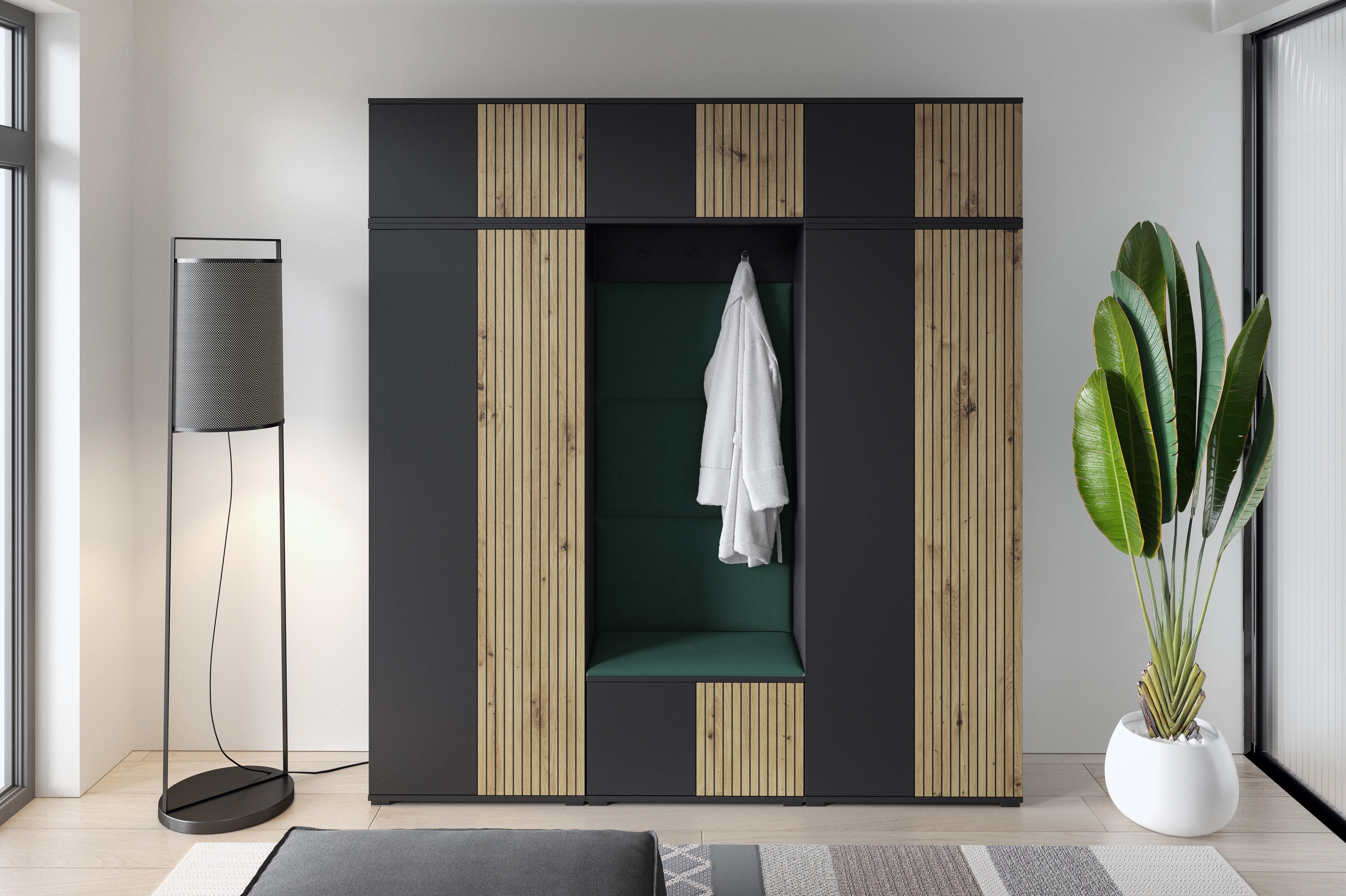 PK Ross 4 Hallway Set – Upholstered Panels in Various Colours