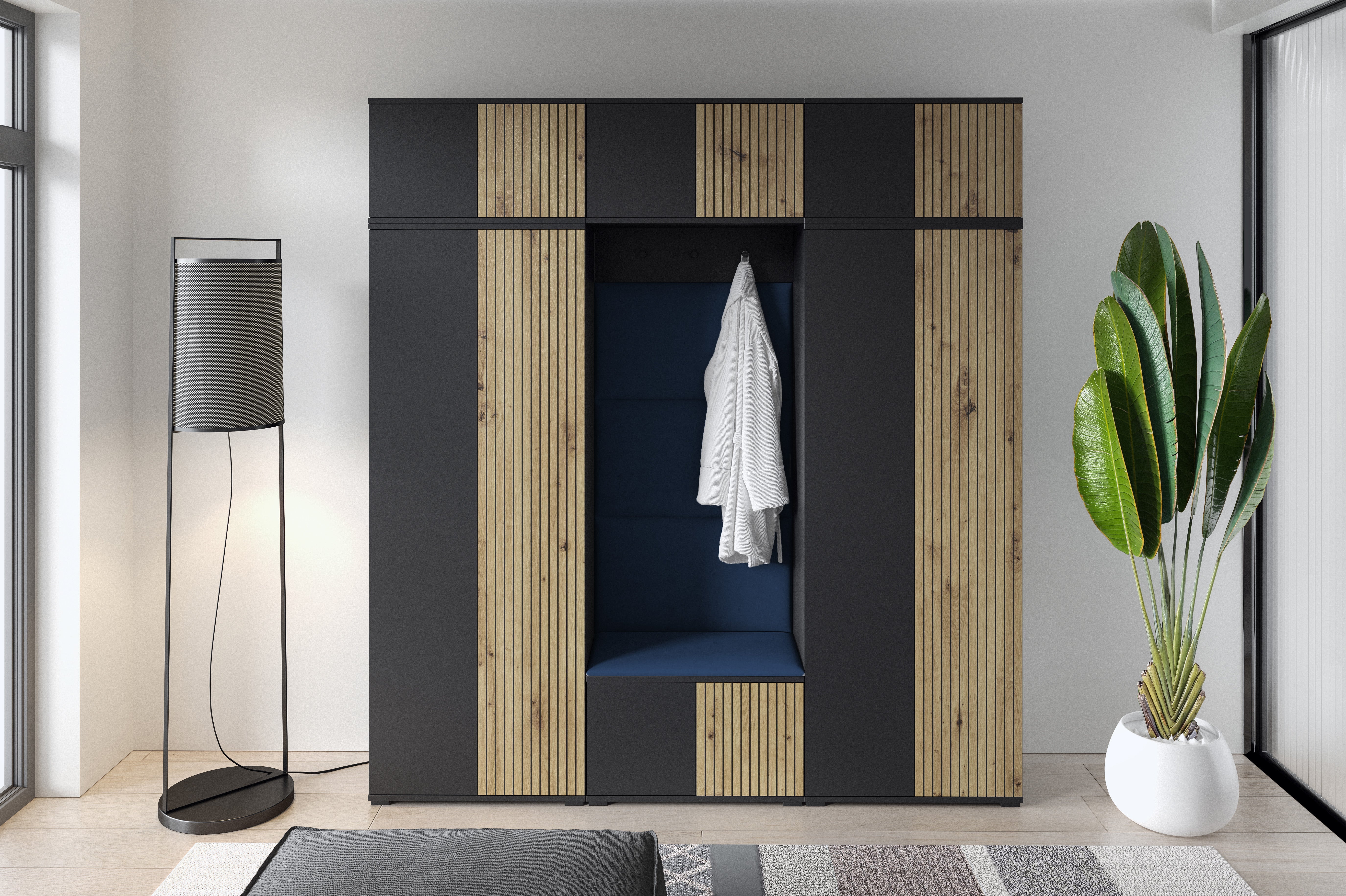 PK Ross 4 Hallway Set – Upholstered Panels in Various Colours