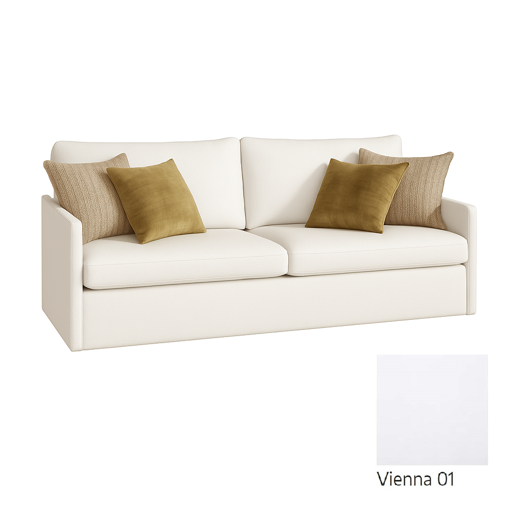 Genius Wandbett Congo 160 x 200 cm mit Sofa, Öko-Leder, LED-Beleuchtung