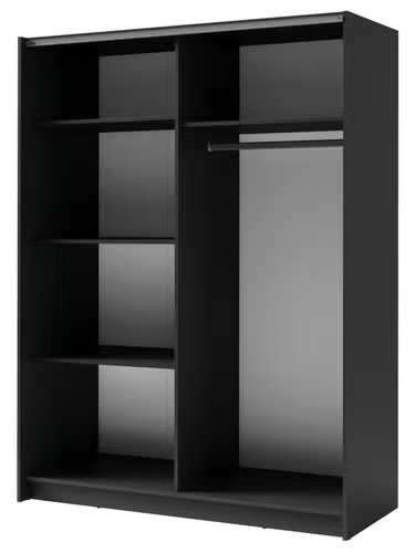 MO Gozo III Black 180 cm Wardrobe