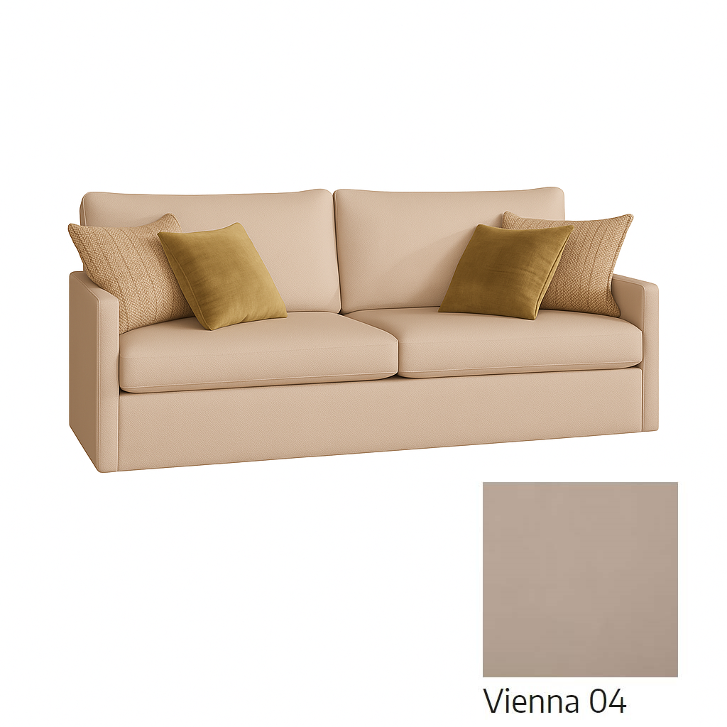 Genius Wandbett Congo 160 x 200 cm mit Sofa, Öko-Leder, LED-Beleuchtung