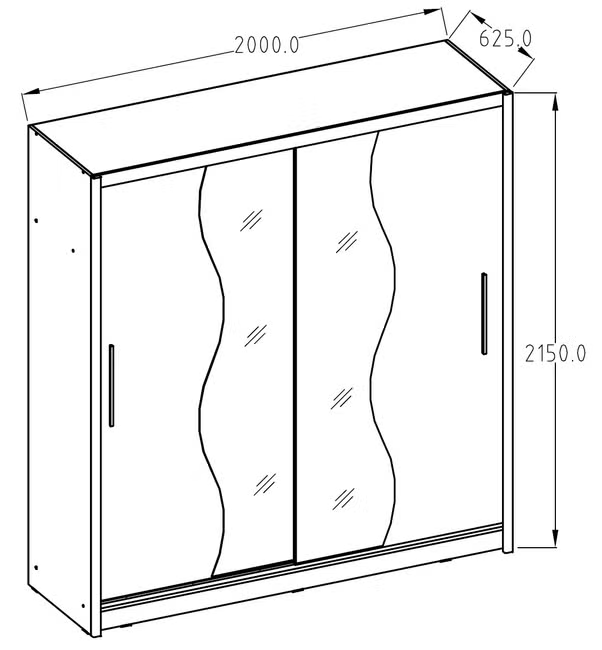 MO Bergamo I Wardrobe – 2D Oak Sonoma