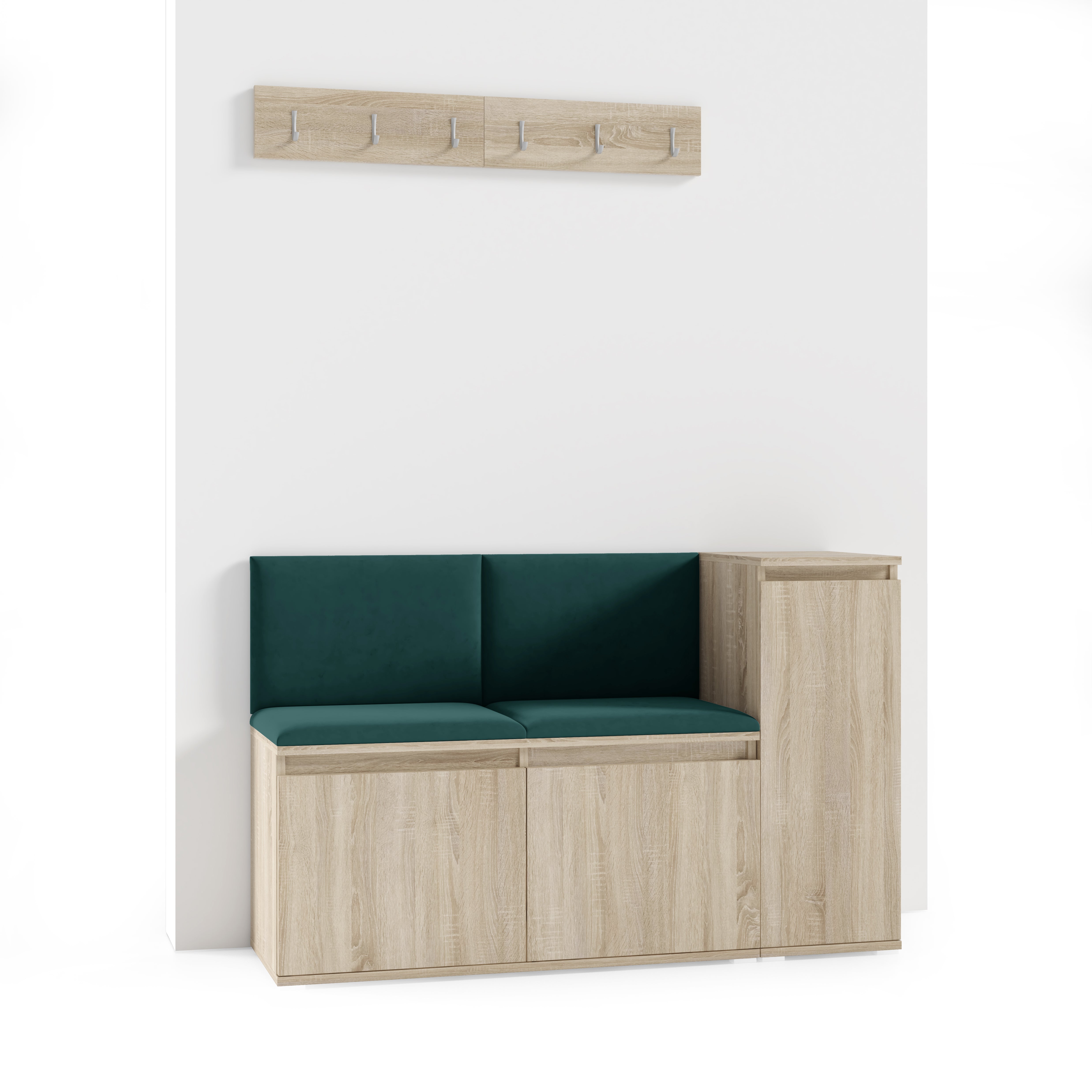 PK Emi 25 Hallway Wardrobe Sonoma Oak- Upholstered Panels in Various Colours