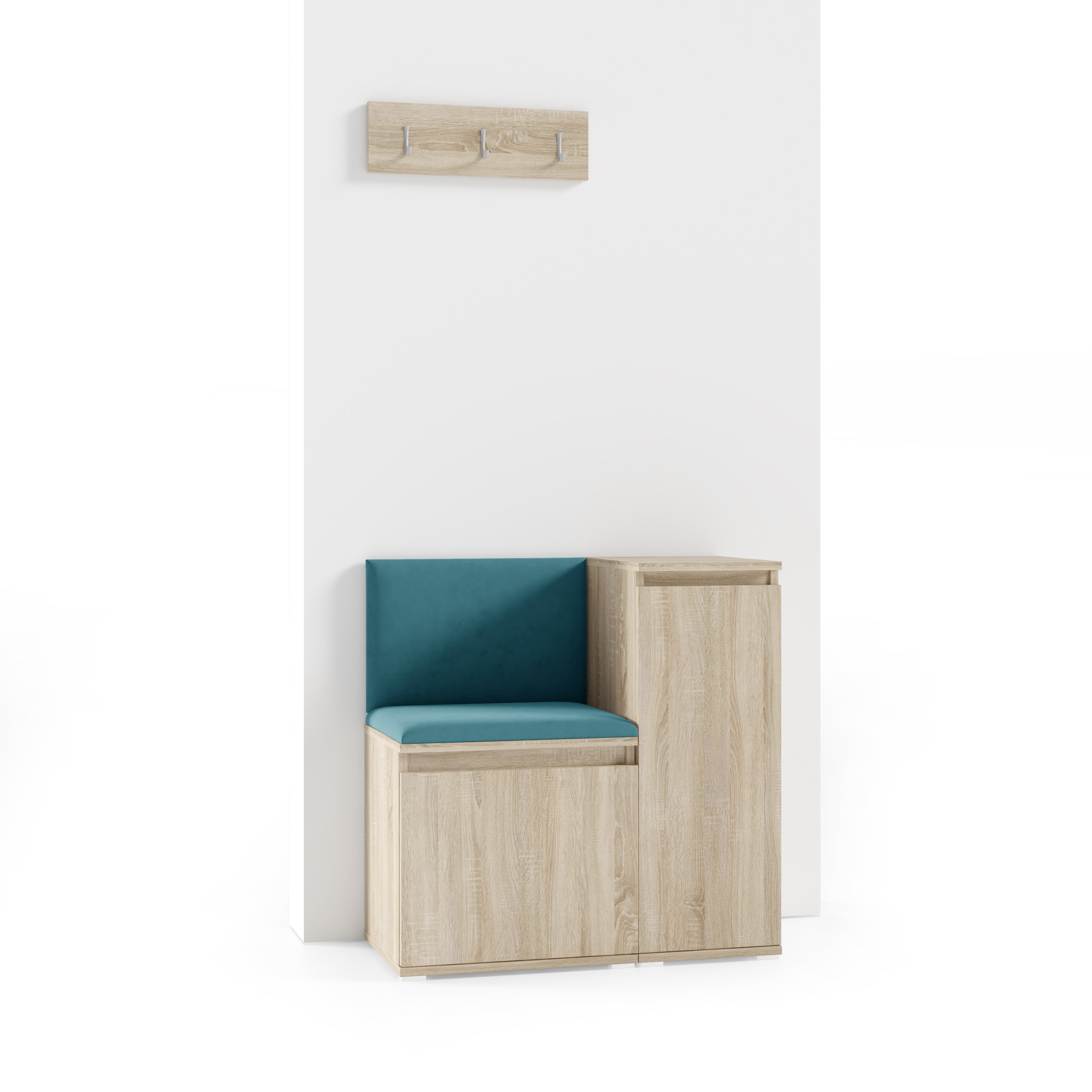 PK Emi 30 Flurschrank Sonoma Oak - Gepolsterte Paneele in verschiedenen Farben