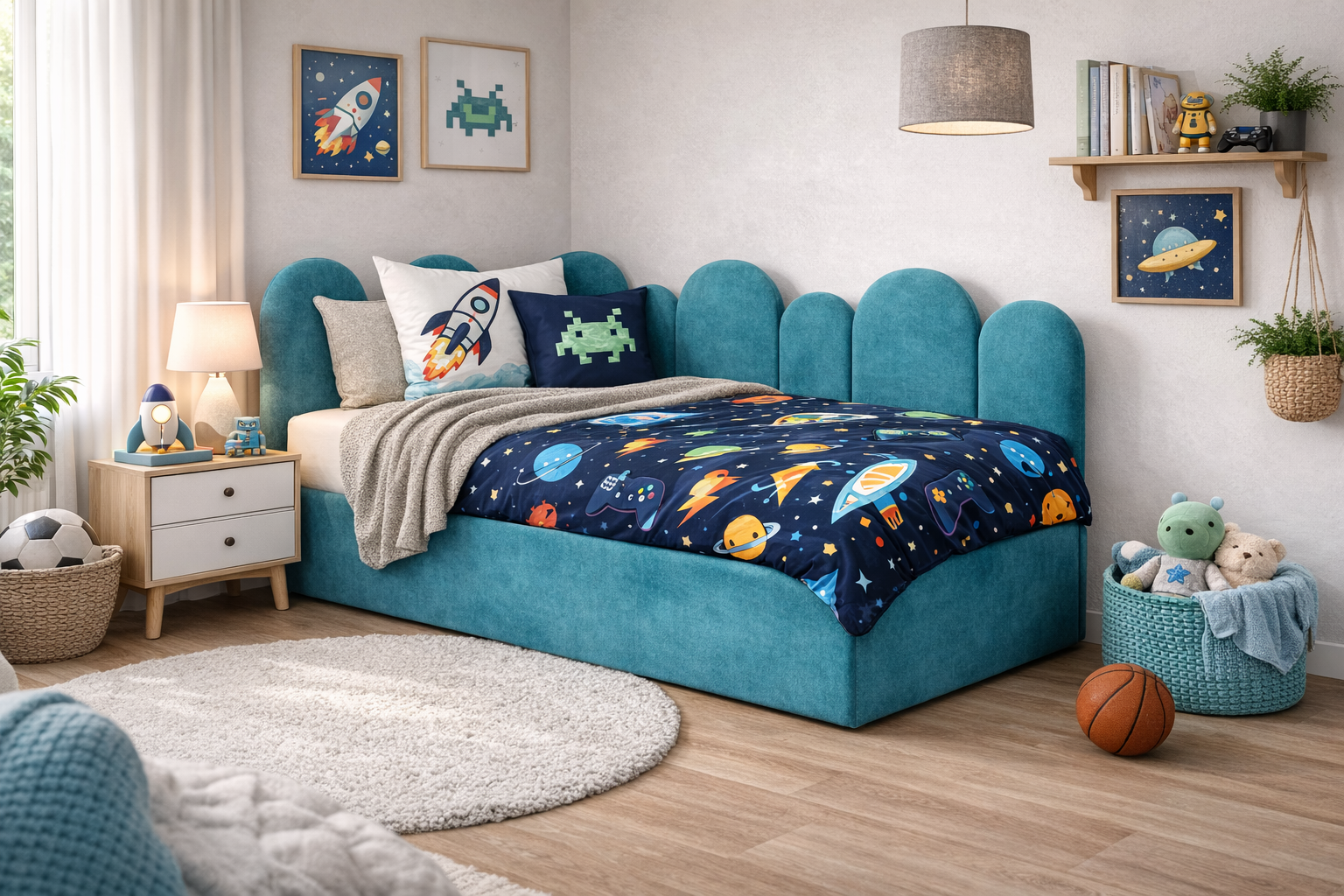 FLOW Polsterbett – 90 × 200 / 120 × 200 cm – Kinder & Jugend