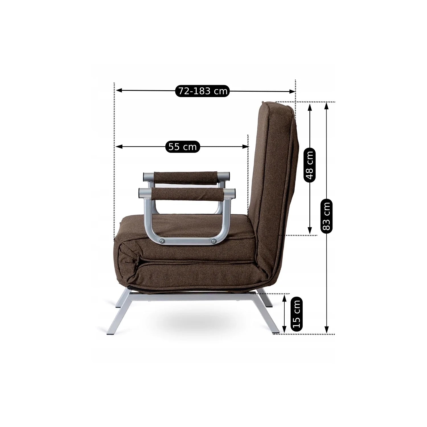 Elite BART Brown Armchair Bed