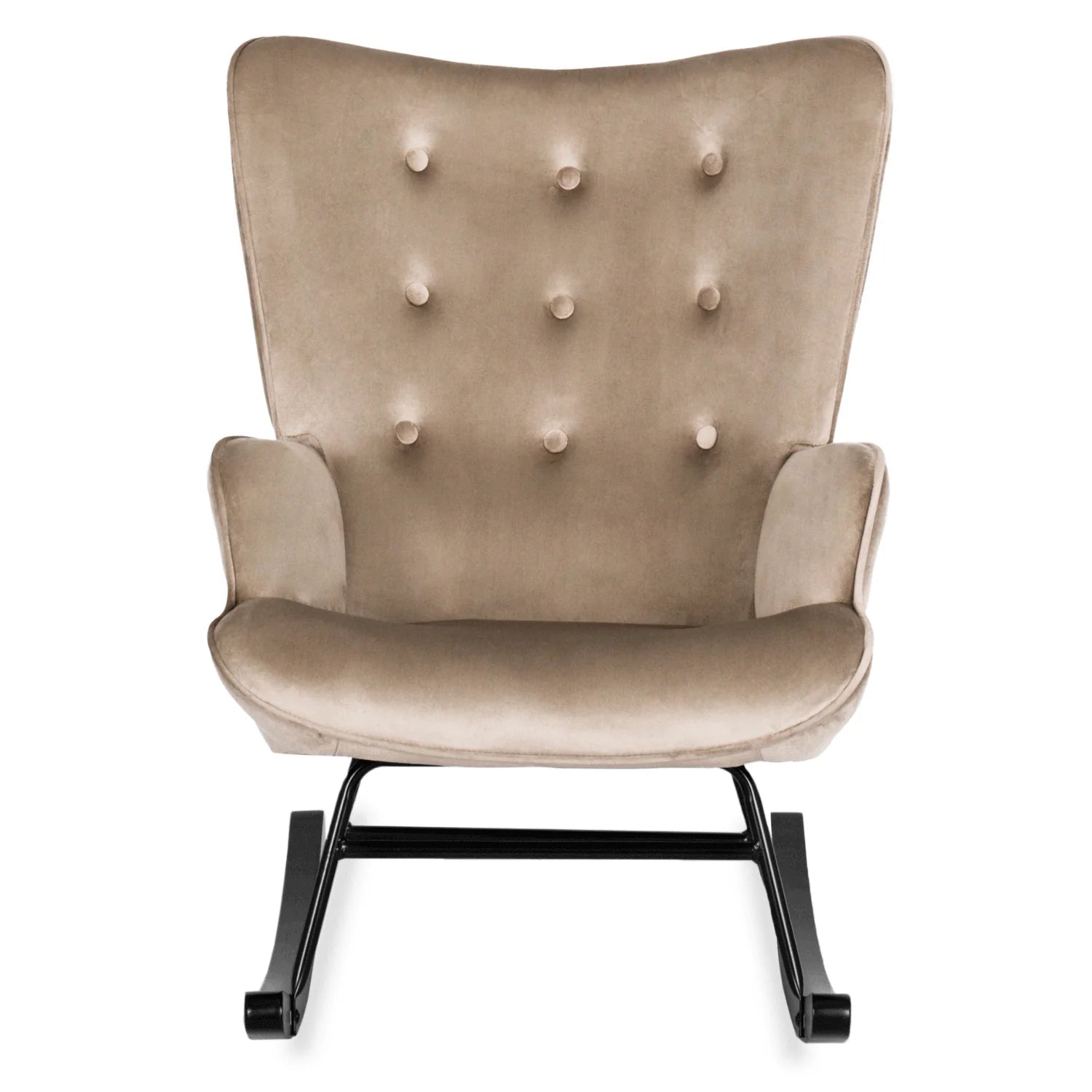 Elite ELIS Schaukelstuhl aus beigem Samt