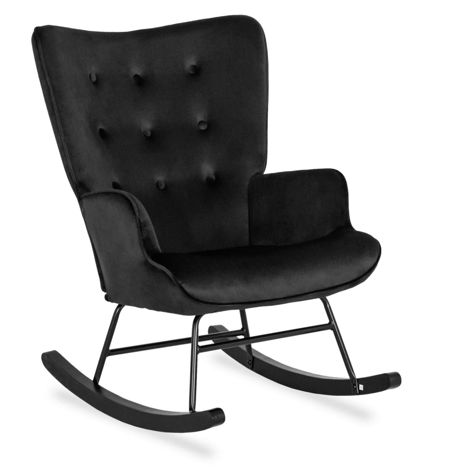 Elite ELIS Black Velvet Rocking Chair