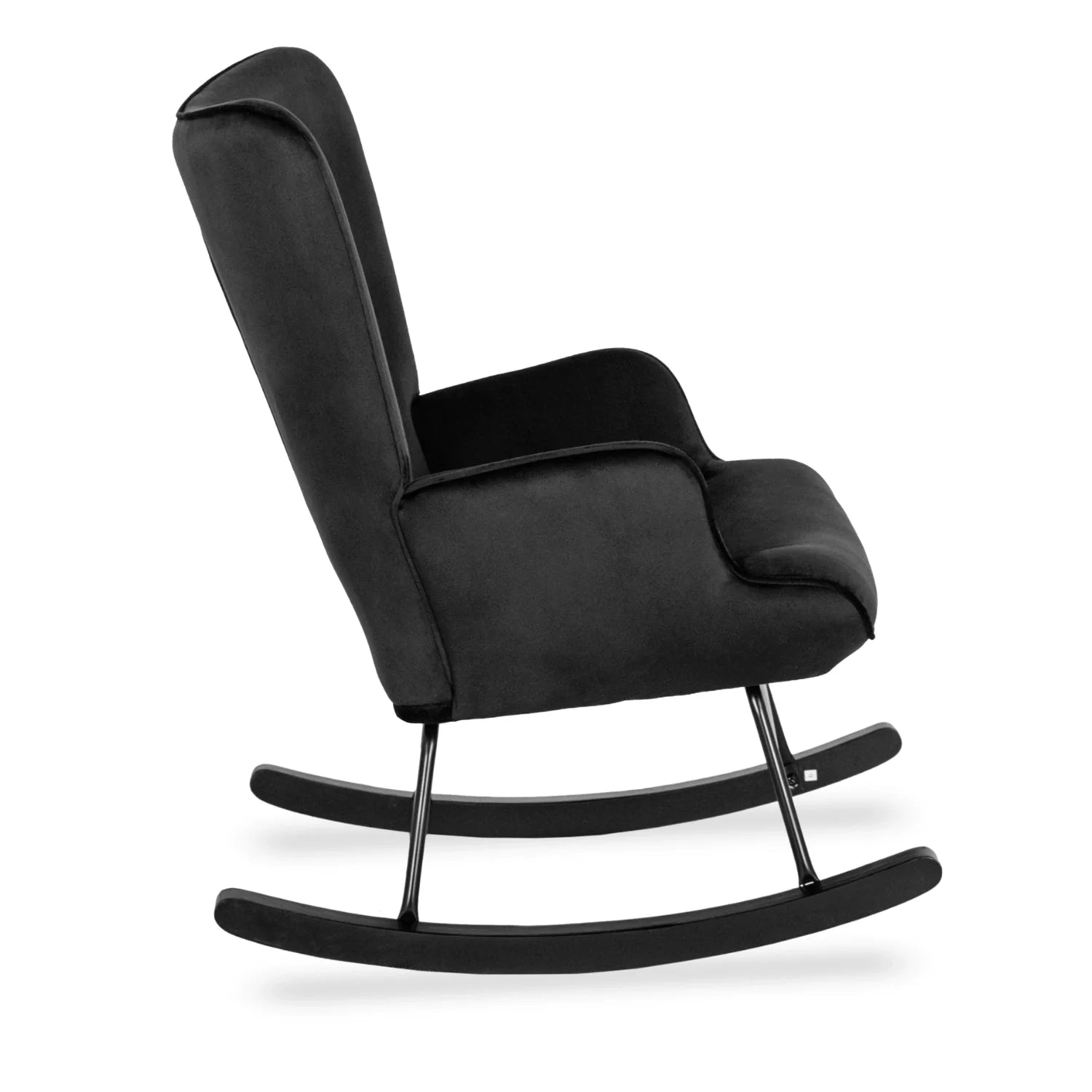 Elite ELIS Black Velvet Rocking Chair
