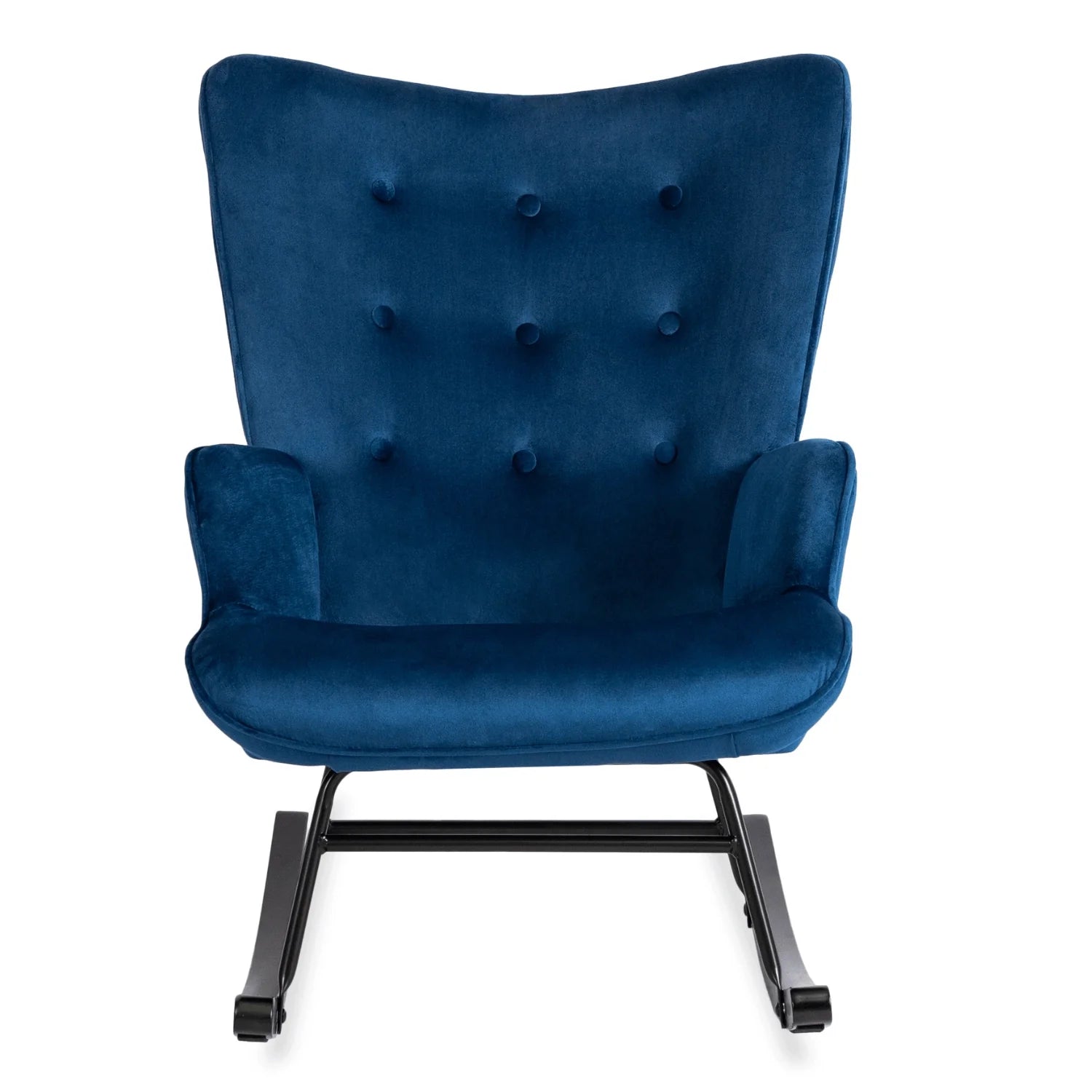 Elite ELIS Navy Blue Velvet Rocking Chair