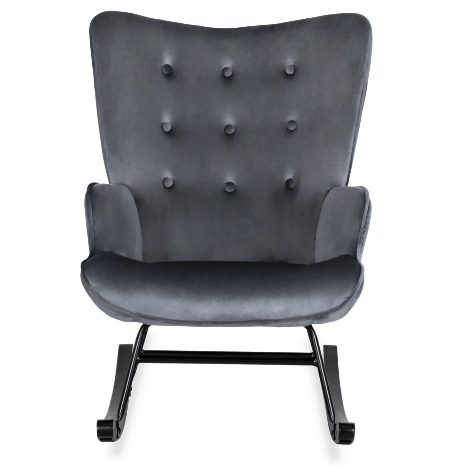 Elite ELIS Grey Velvet Rocking Chair