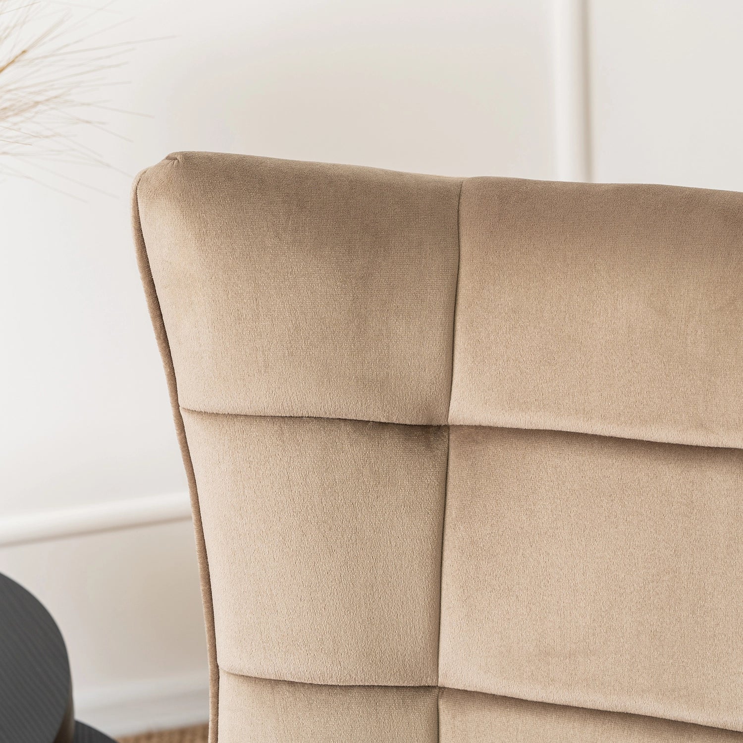 Elite JACKSON Beige Velvet Rocking Chair