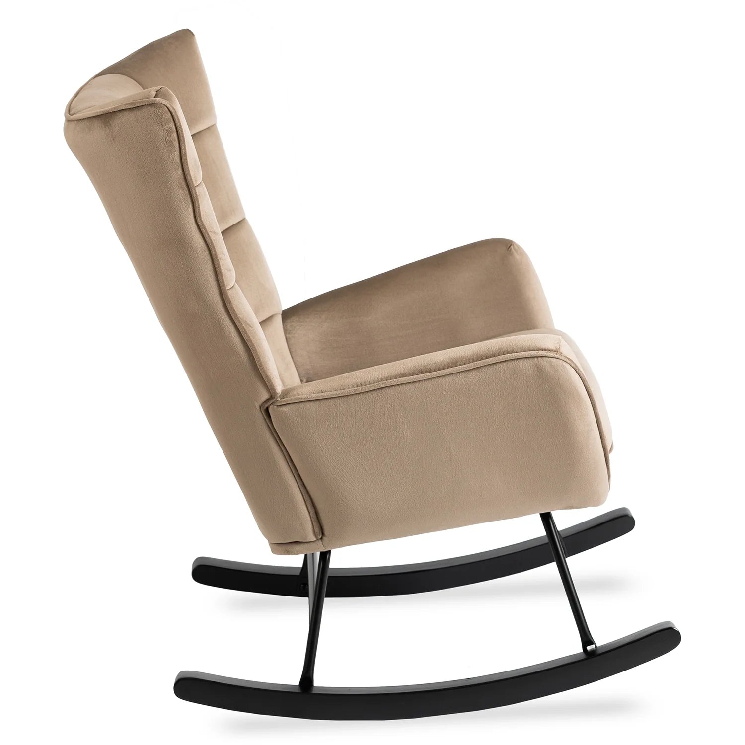 Elite JACKSON Beige Velvet Rocking Chair
