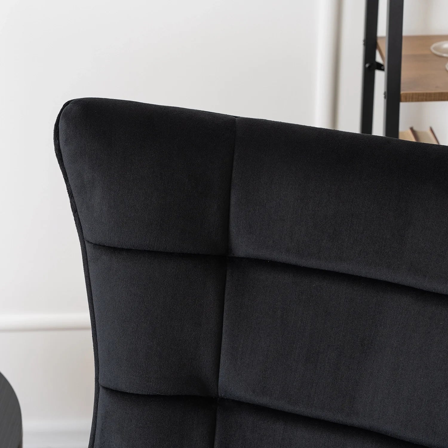 Elite JACKSON Black Velvet Rocking Chair