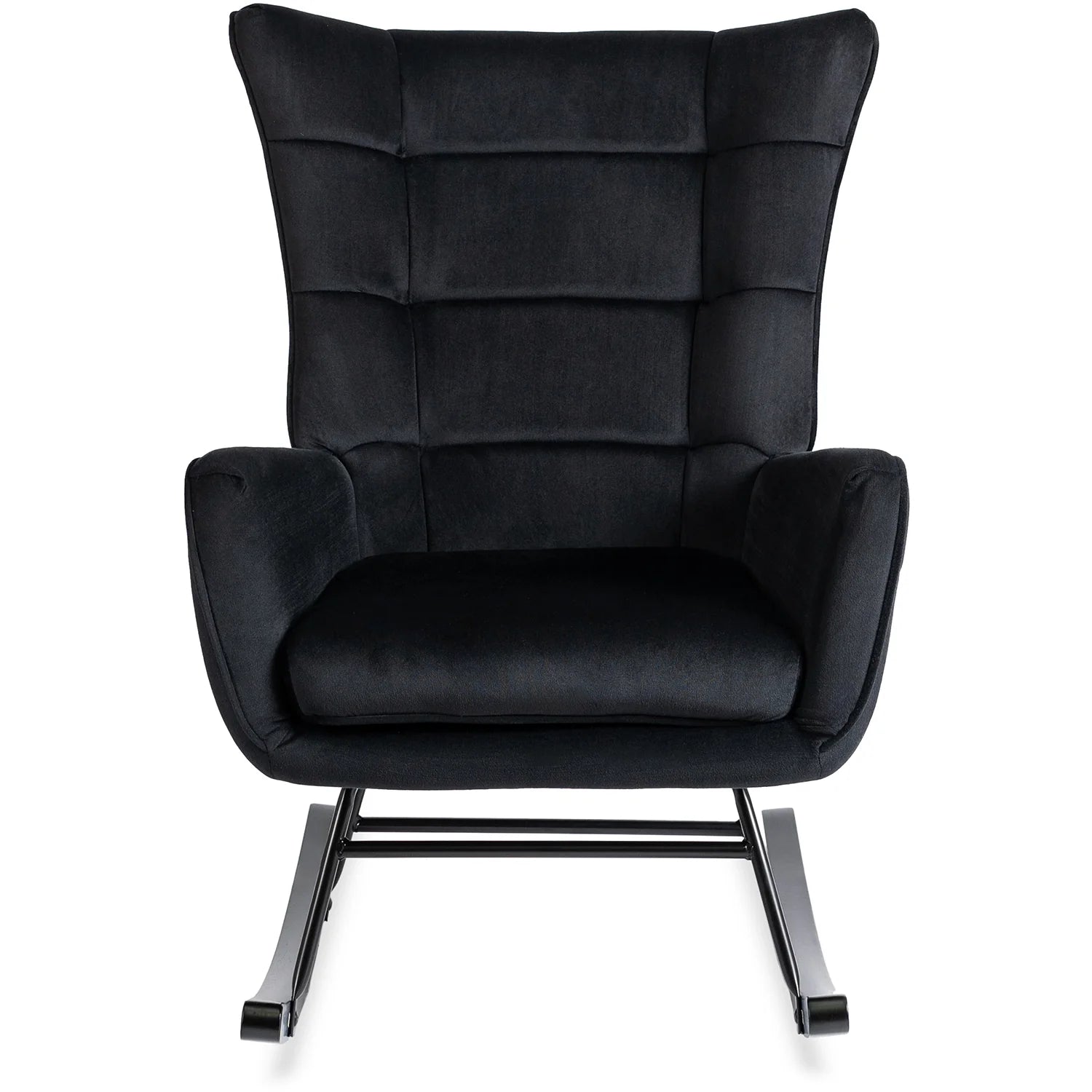 Elite JACKSON Black Velvet Rocking Chair