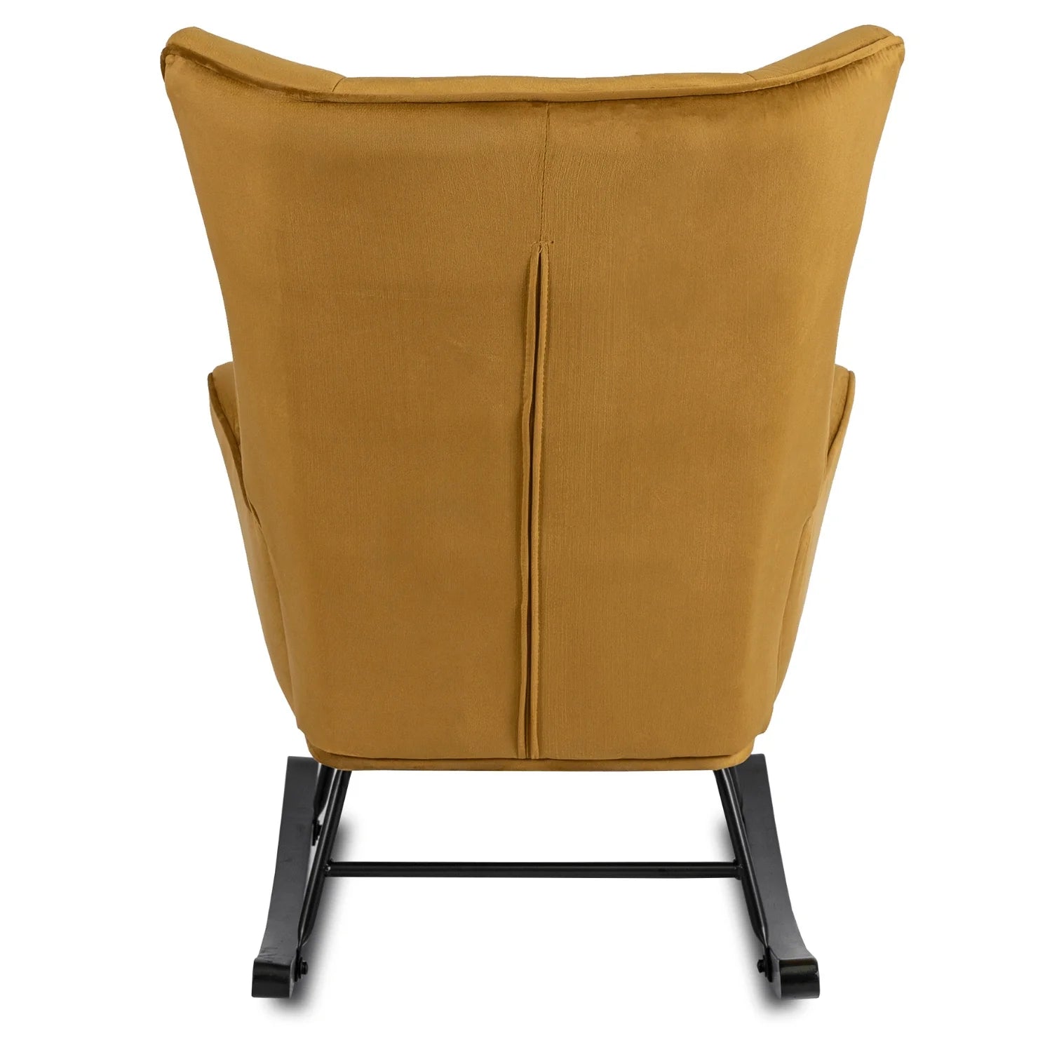 Elite JACKSON Mustard Velvet Rocking Chair