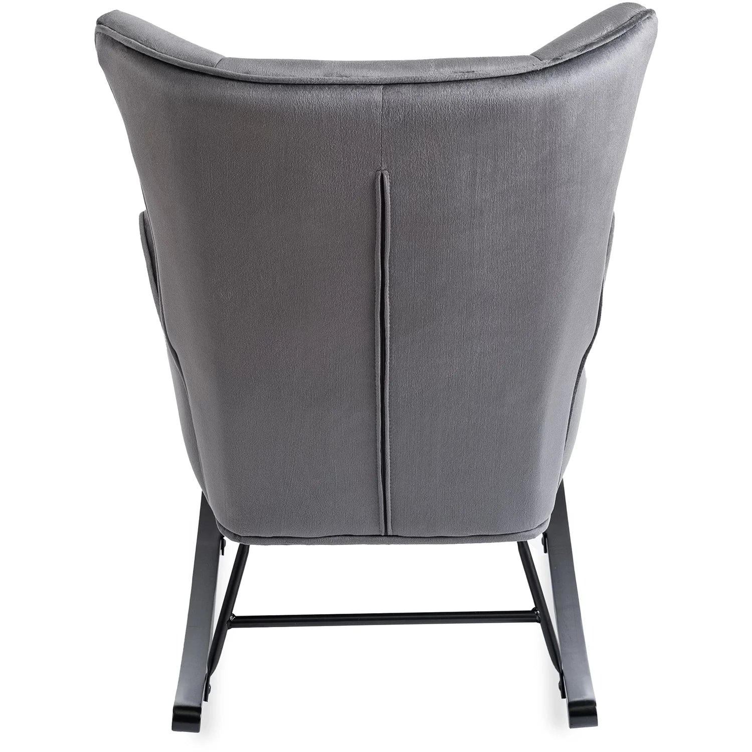 Elite JACKSON Grey Velvet Rocking Chair