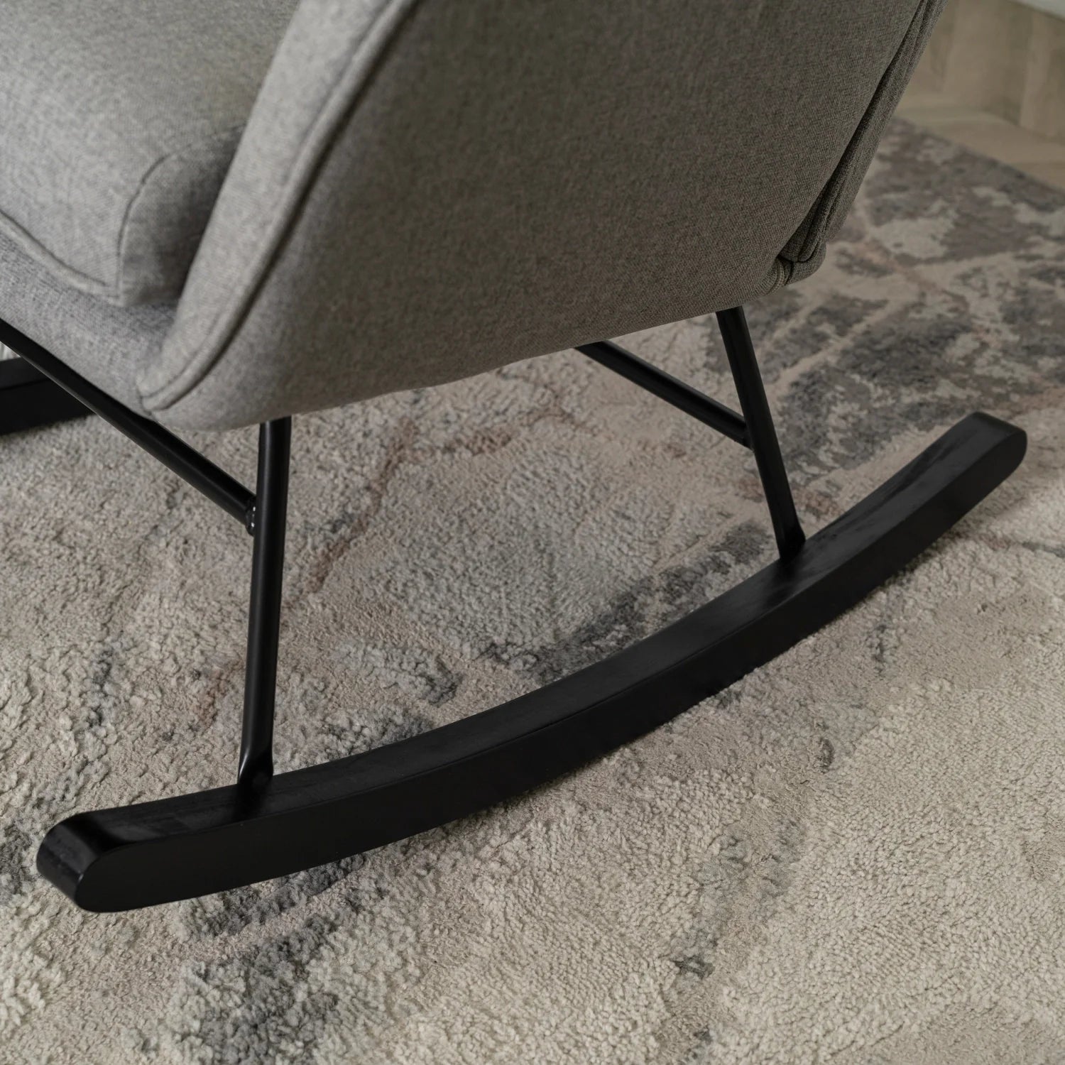 Elite JACKSON Schaukelstuhl aus grauem Stoff