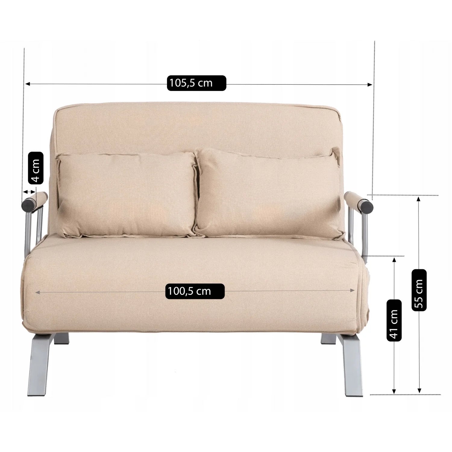 Elite BART 2 Beige Two-Seater Armchair