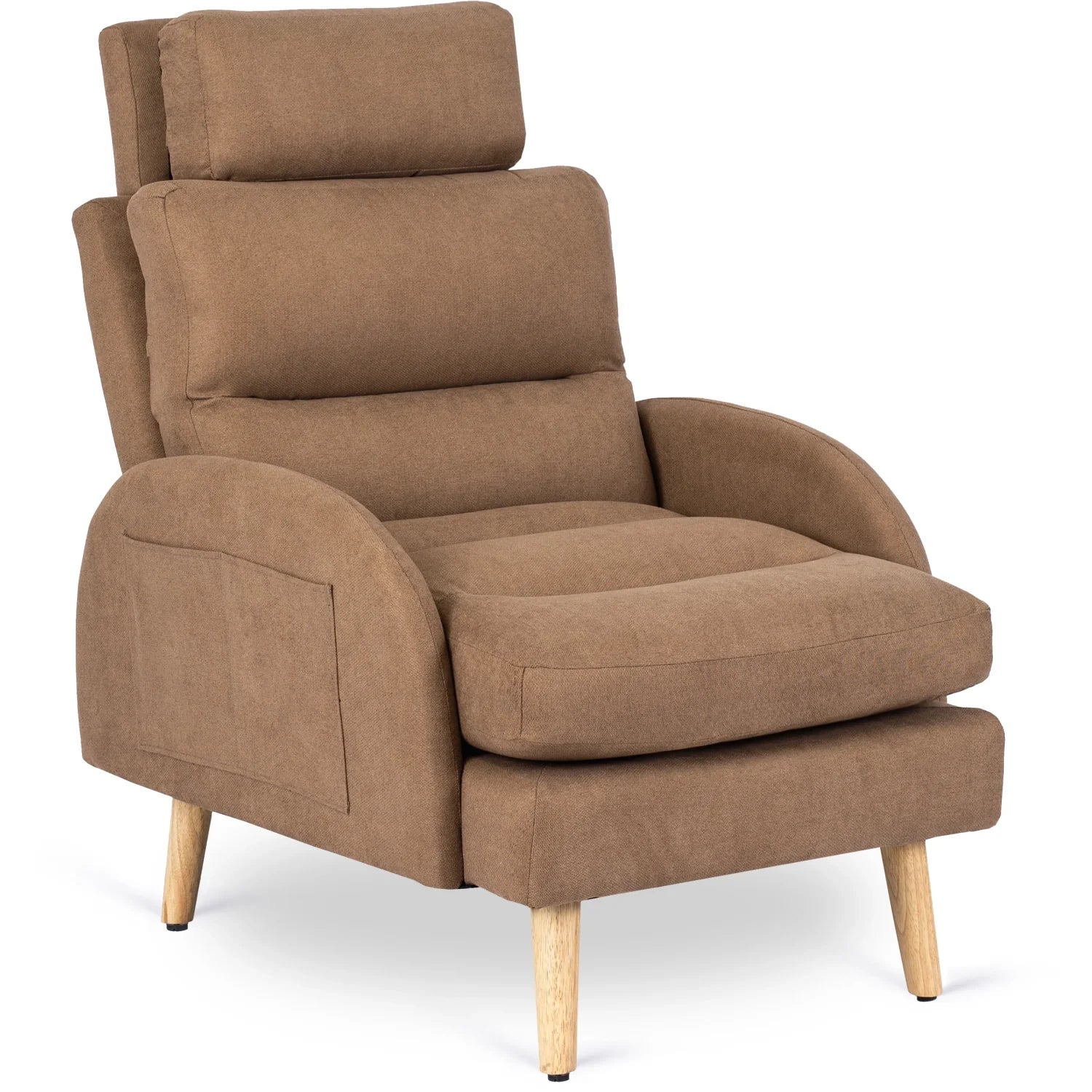 Elite HENRY Brown Recliner Armchair with Footrest