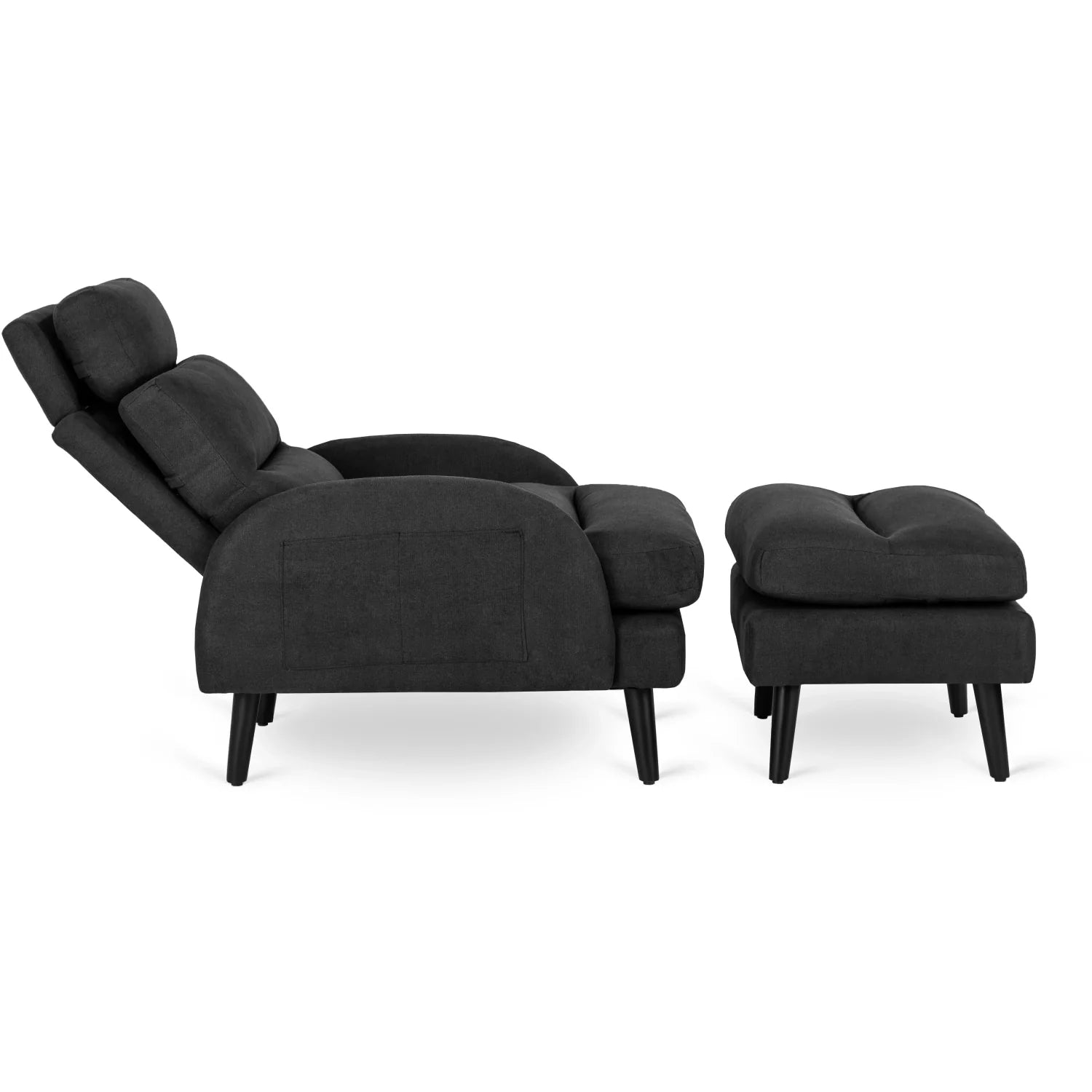 Elite HENRY Black Recliner Armchair with Footrest