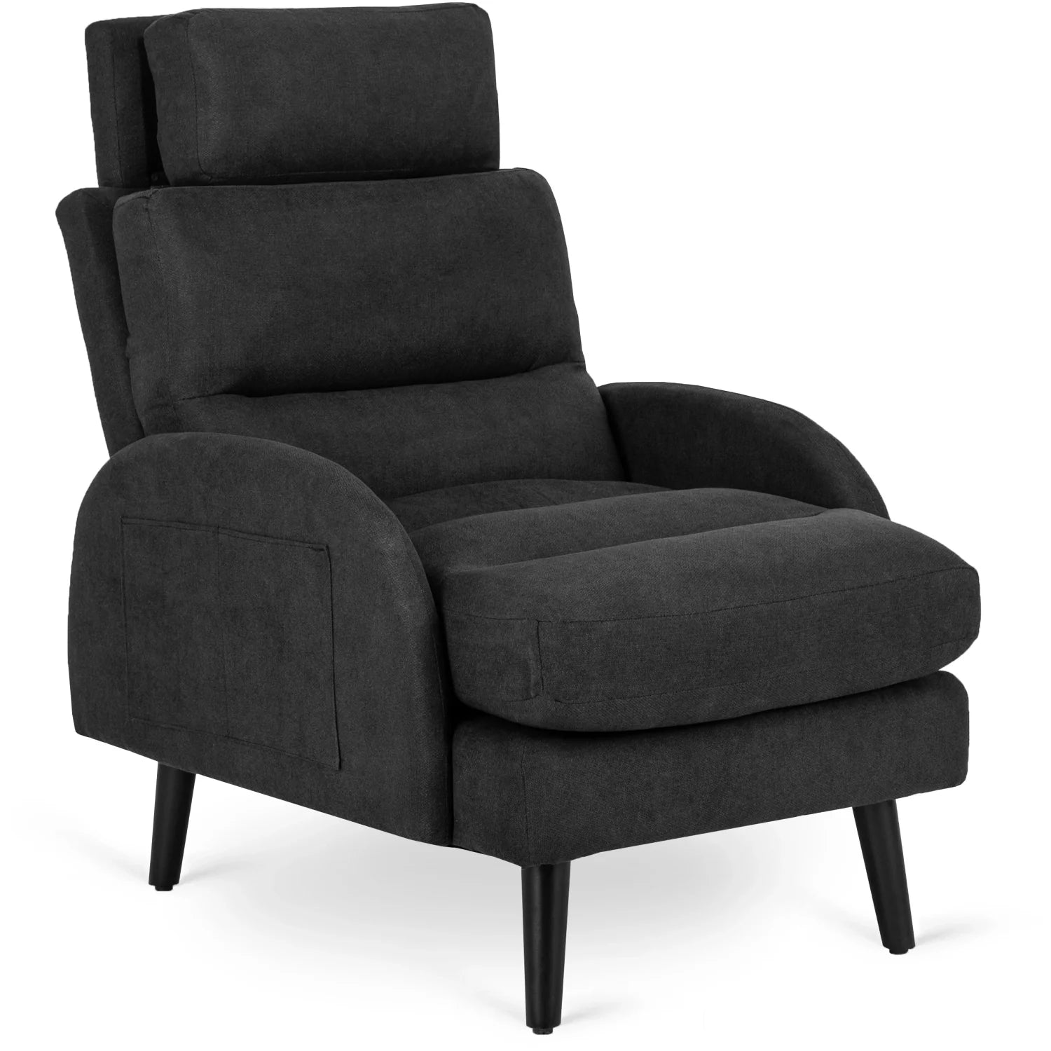 Elite HENRY Black Recliner Armchair with Footrest