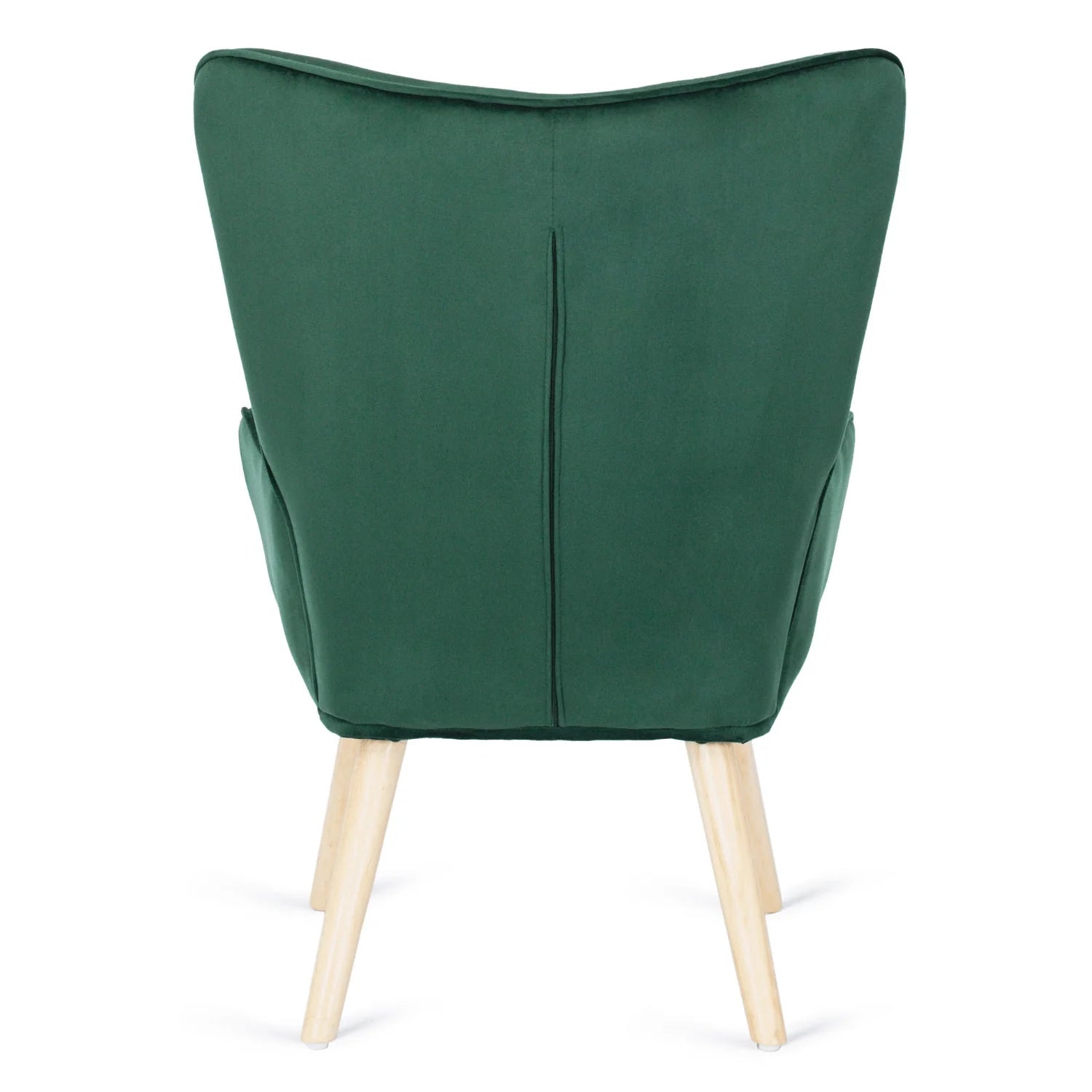 Elite LOZANO Green Velvet Armchair with Footstool