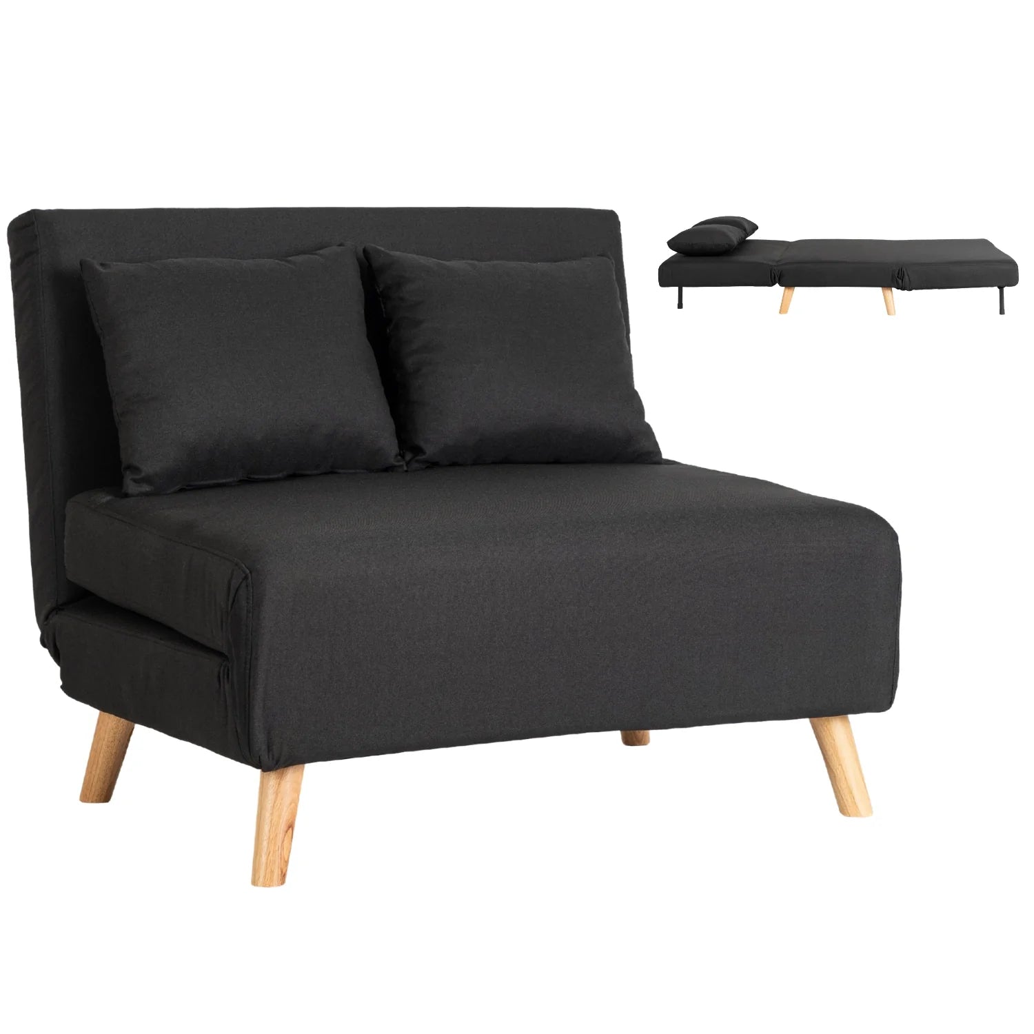 Elite MARRY 2 Black Armchair Bed