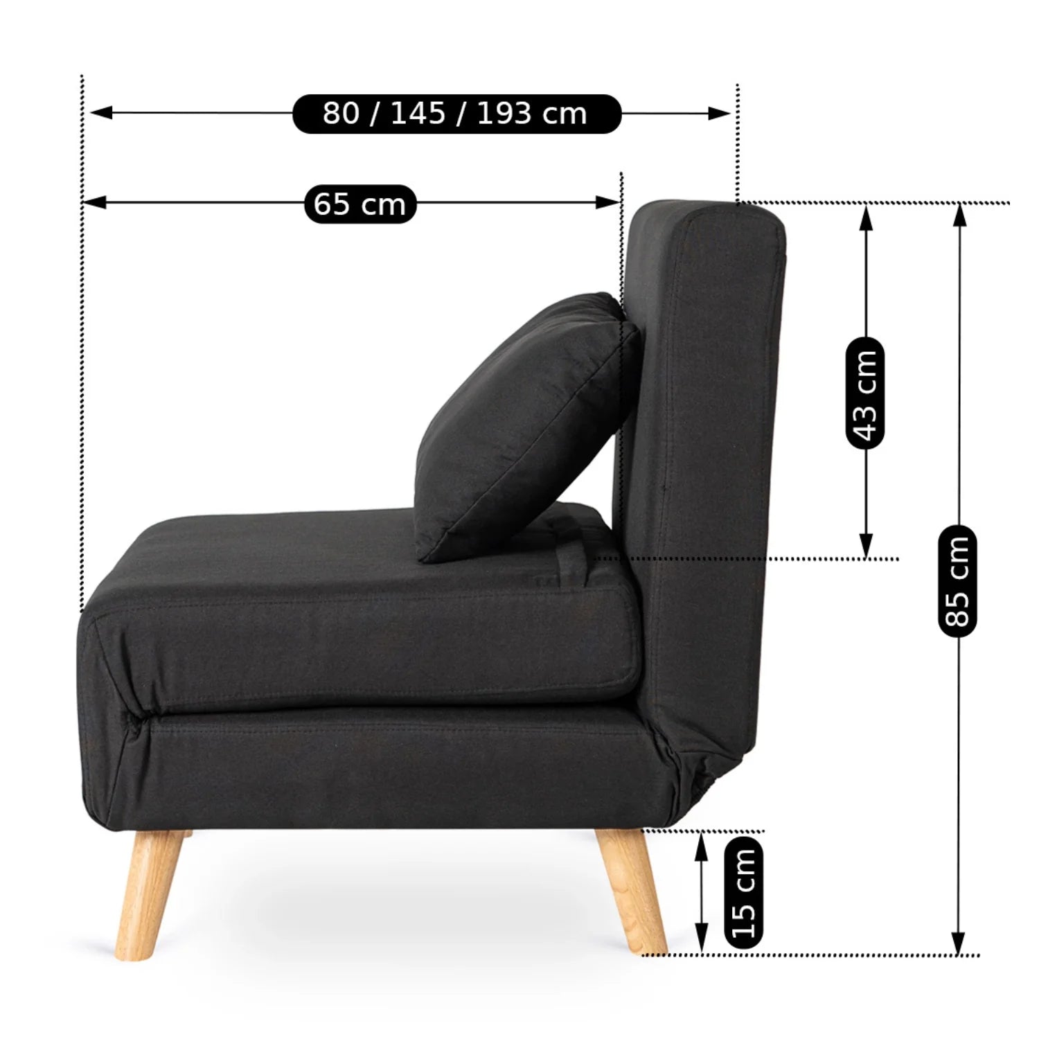 Elite MARRY Black Armchair