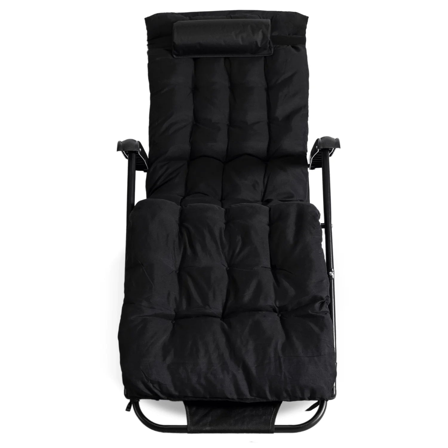 Elite EDISON Garden Recliner Black - Adjustable Outdoor Lounger