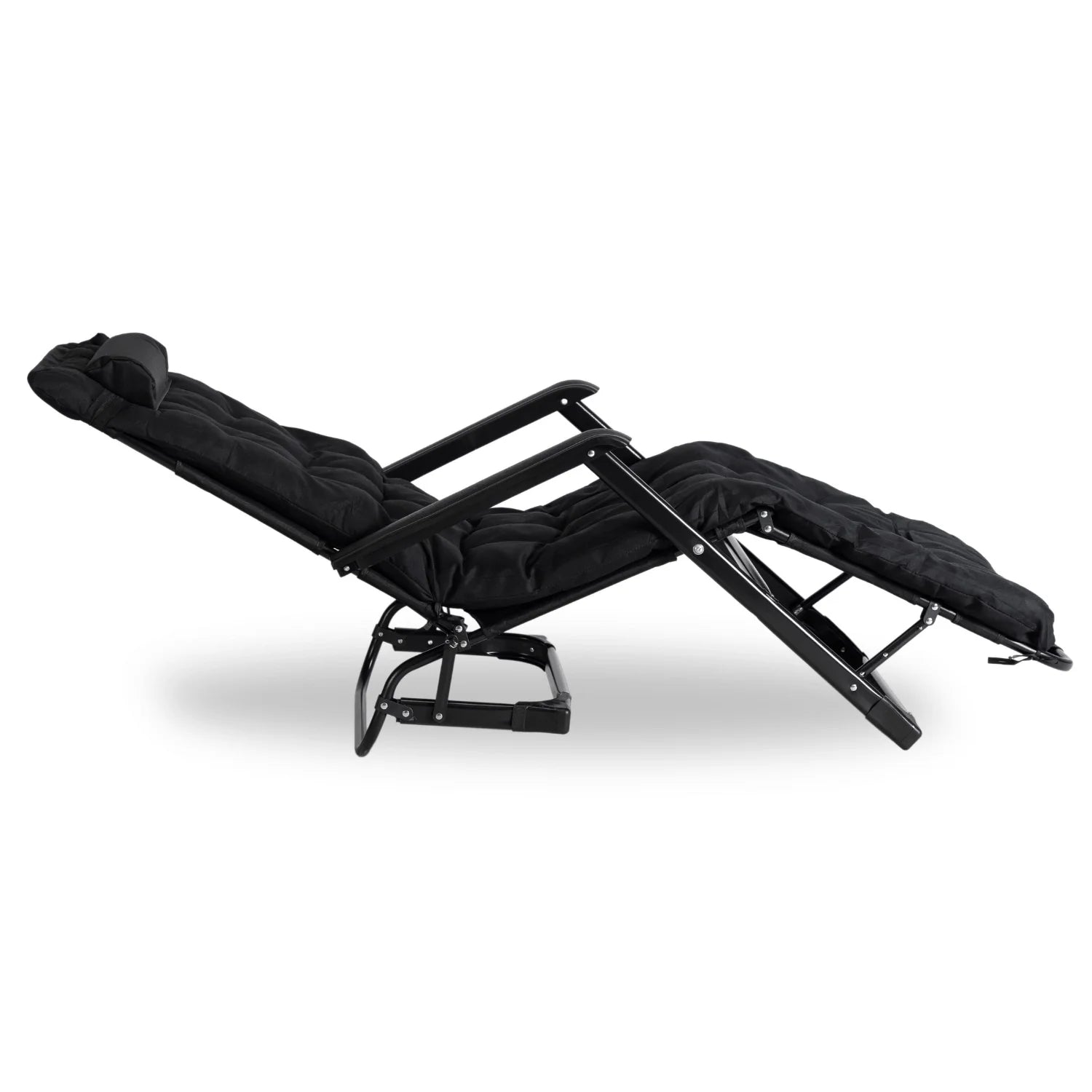 Elite EDISON Garden Recliner Black - Adjustable Outdoor Lounger