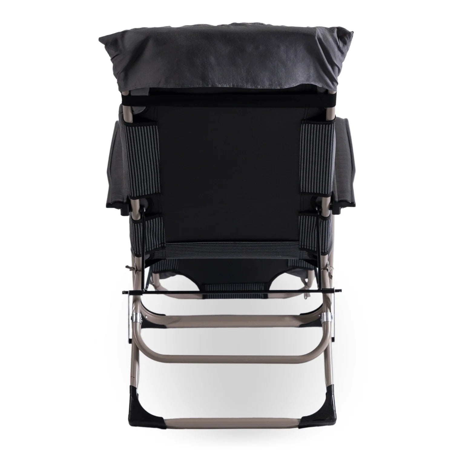 Elite EDISON Gartenliege Grau - Verstellbare Liege mit Fußstütze