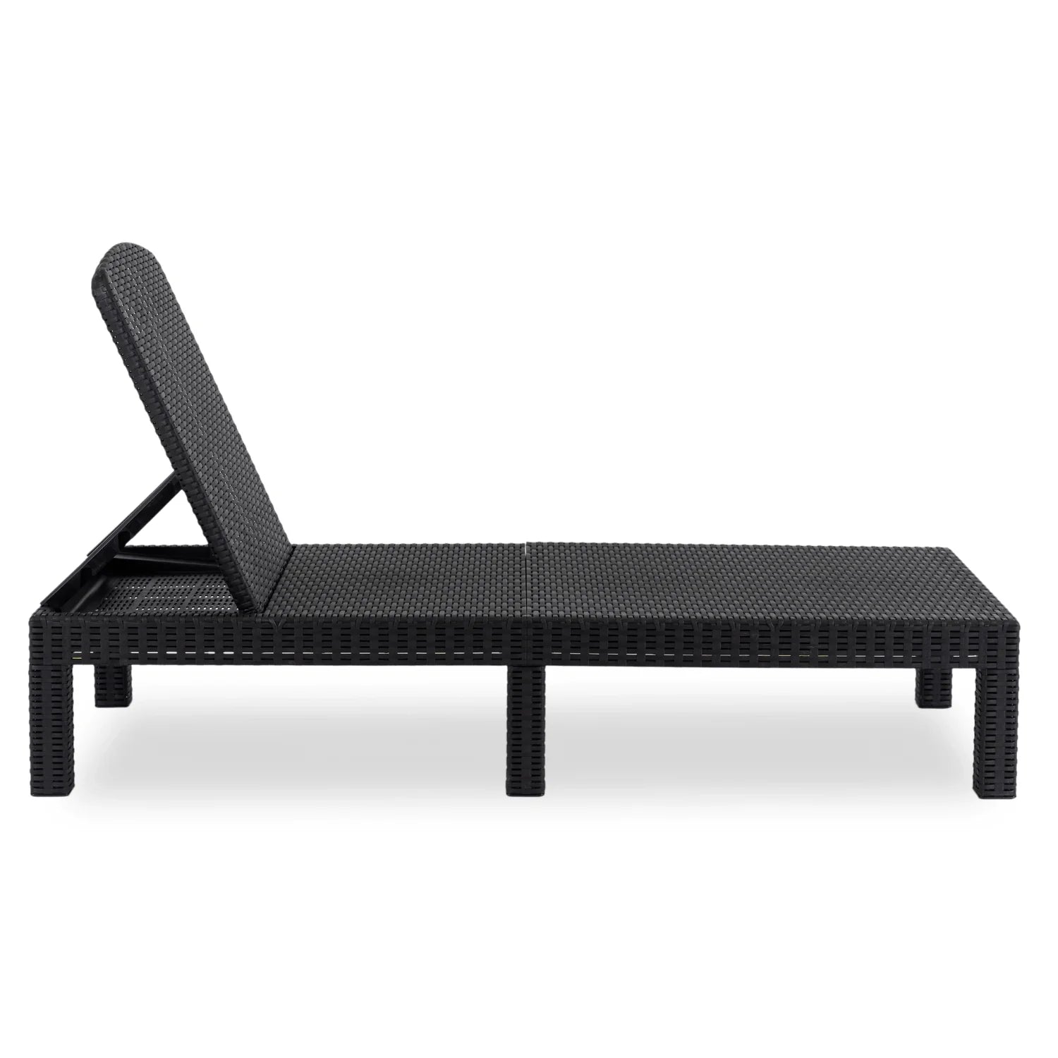 Elite LUIZJANA Outdoor-Liegestuhl – Schwarzes Technorattan