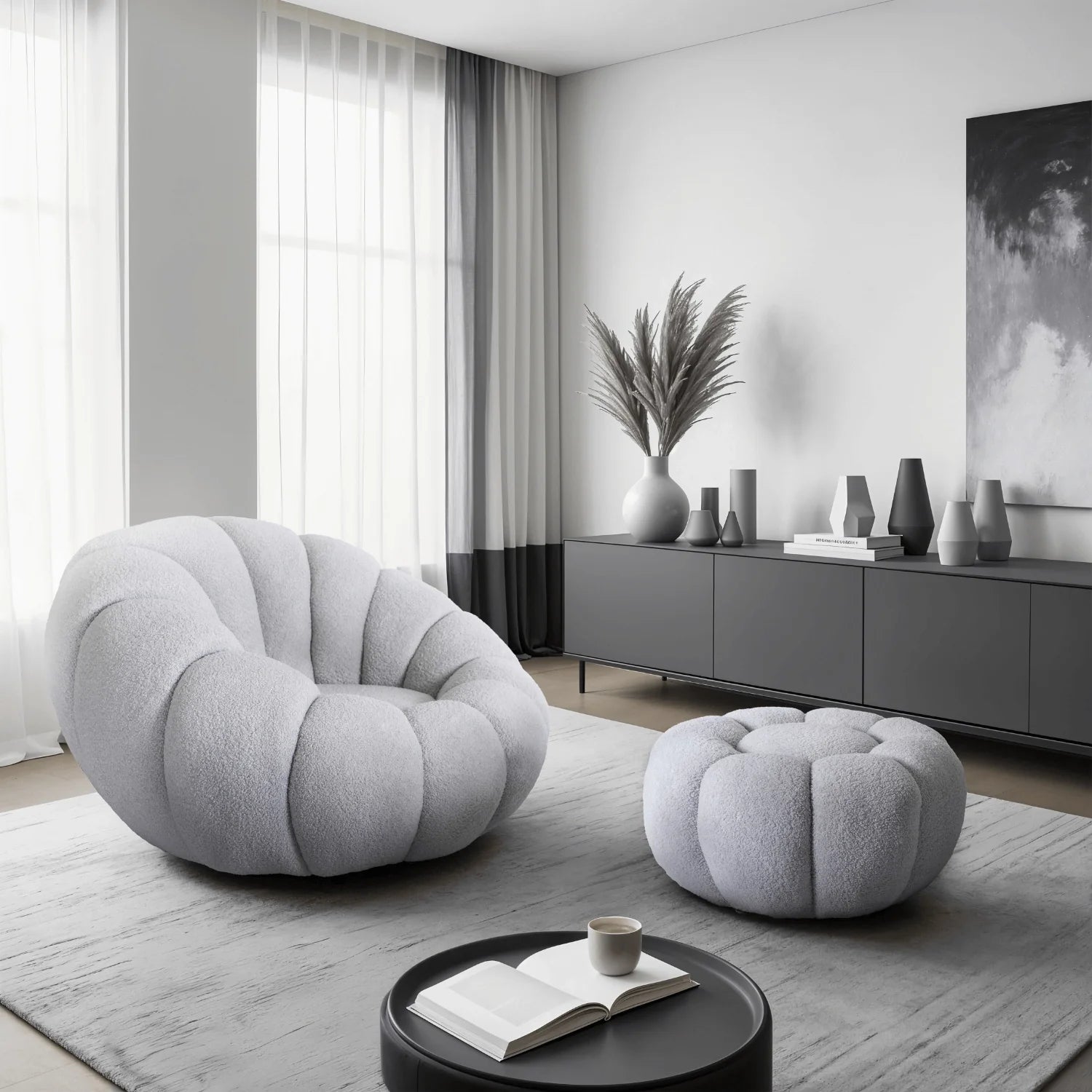 Elite PETTIT Gray Armchair Set