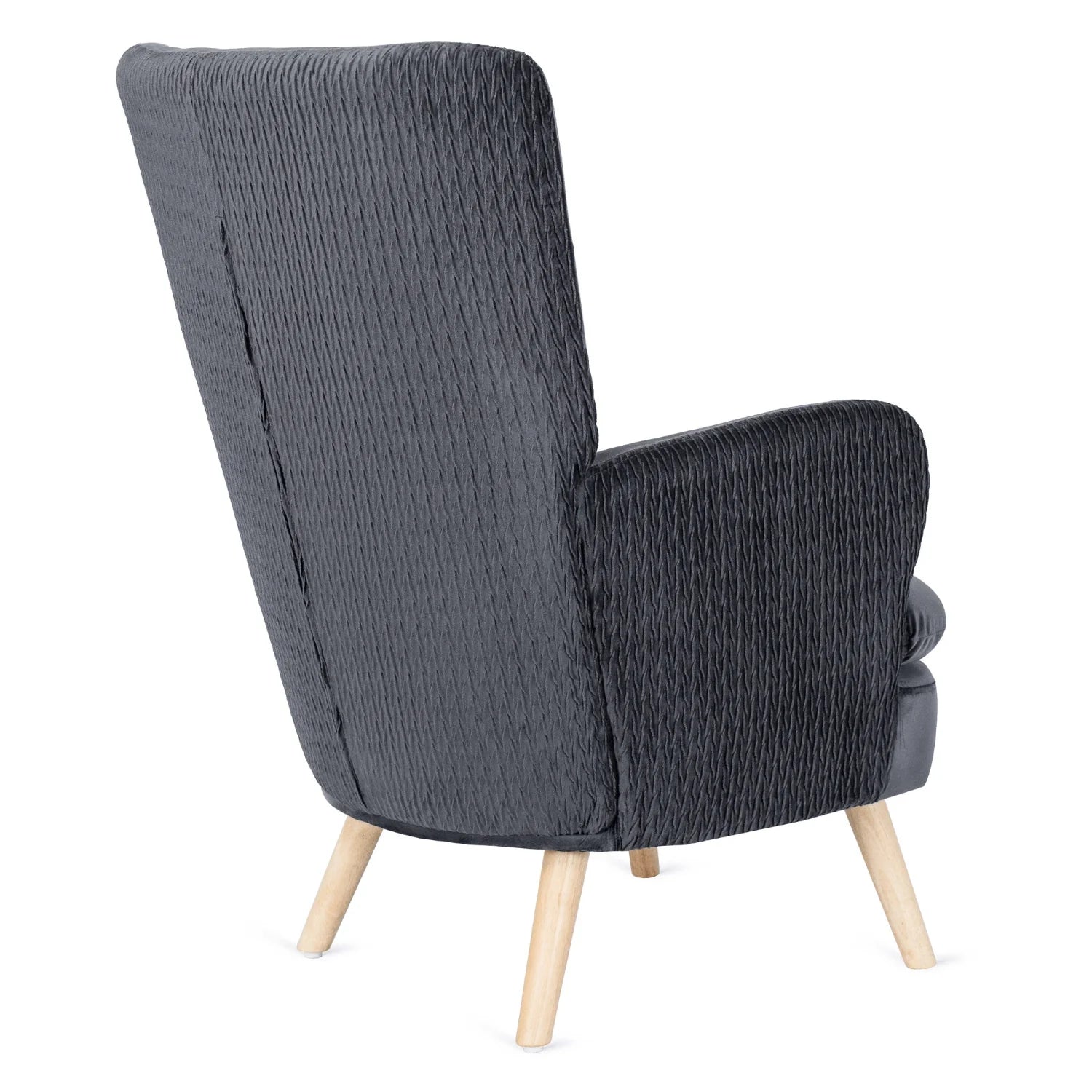 Elite SANTOS Grey Velvet Armchair